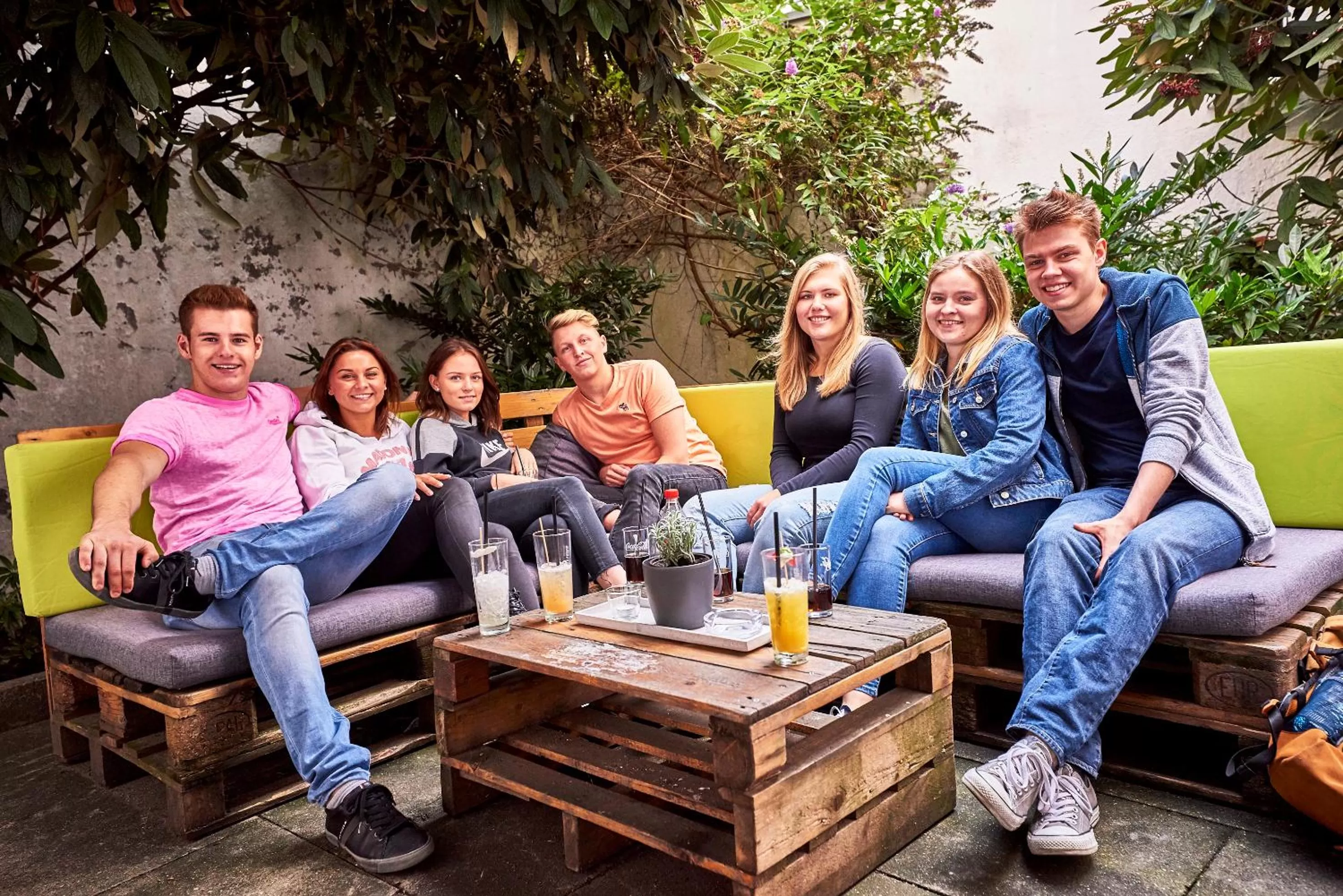 Patio in DJH-Gästehaus Bermuda3Eck