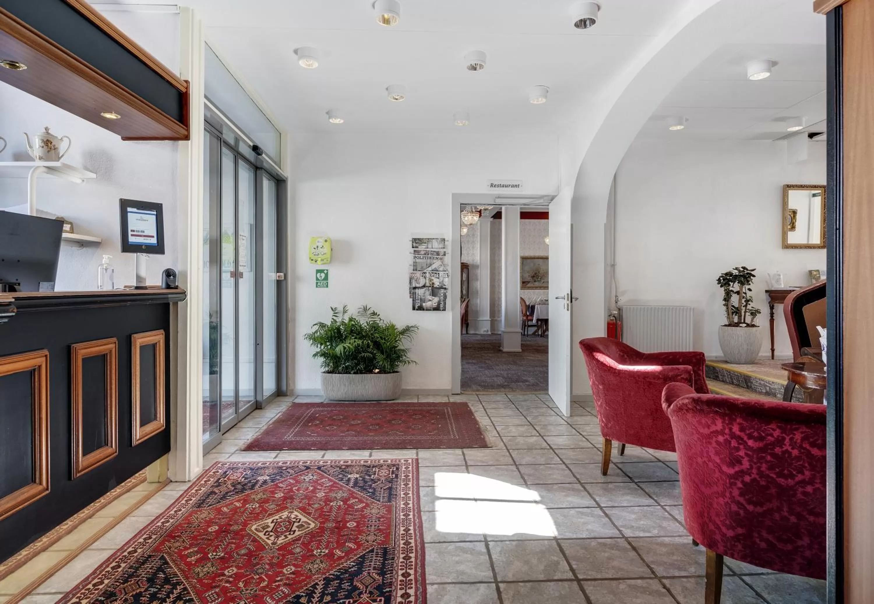 Lobby or reception in Hotel Postgaarden