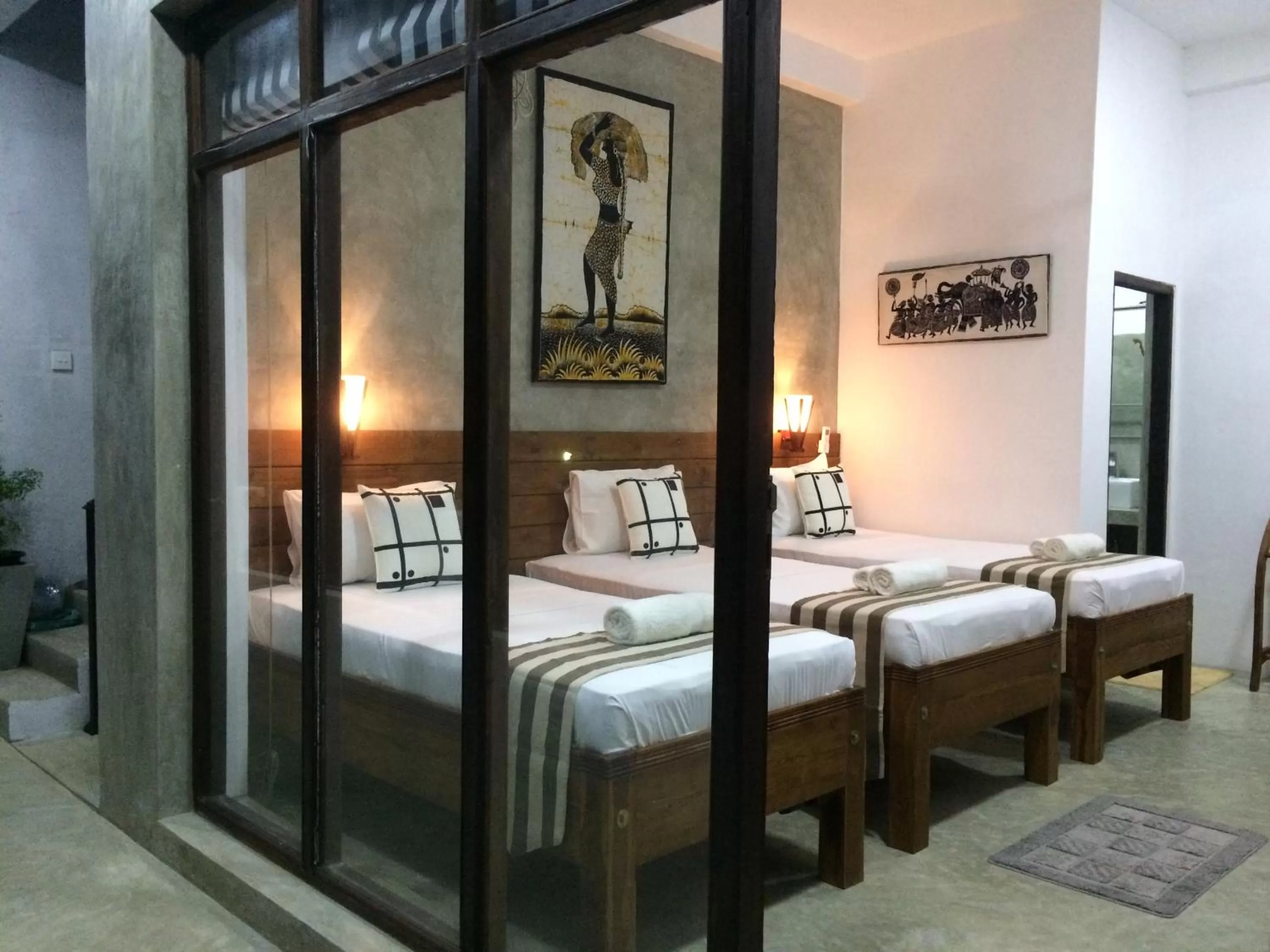 Bed in Green Wood Villa Negombo