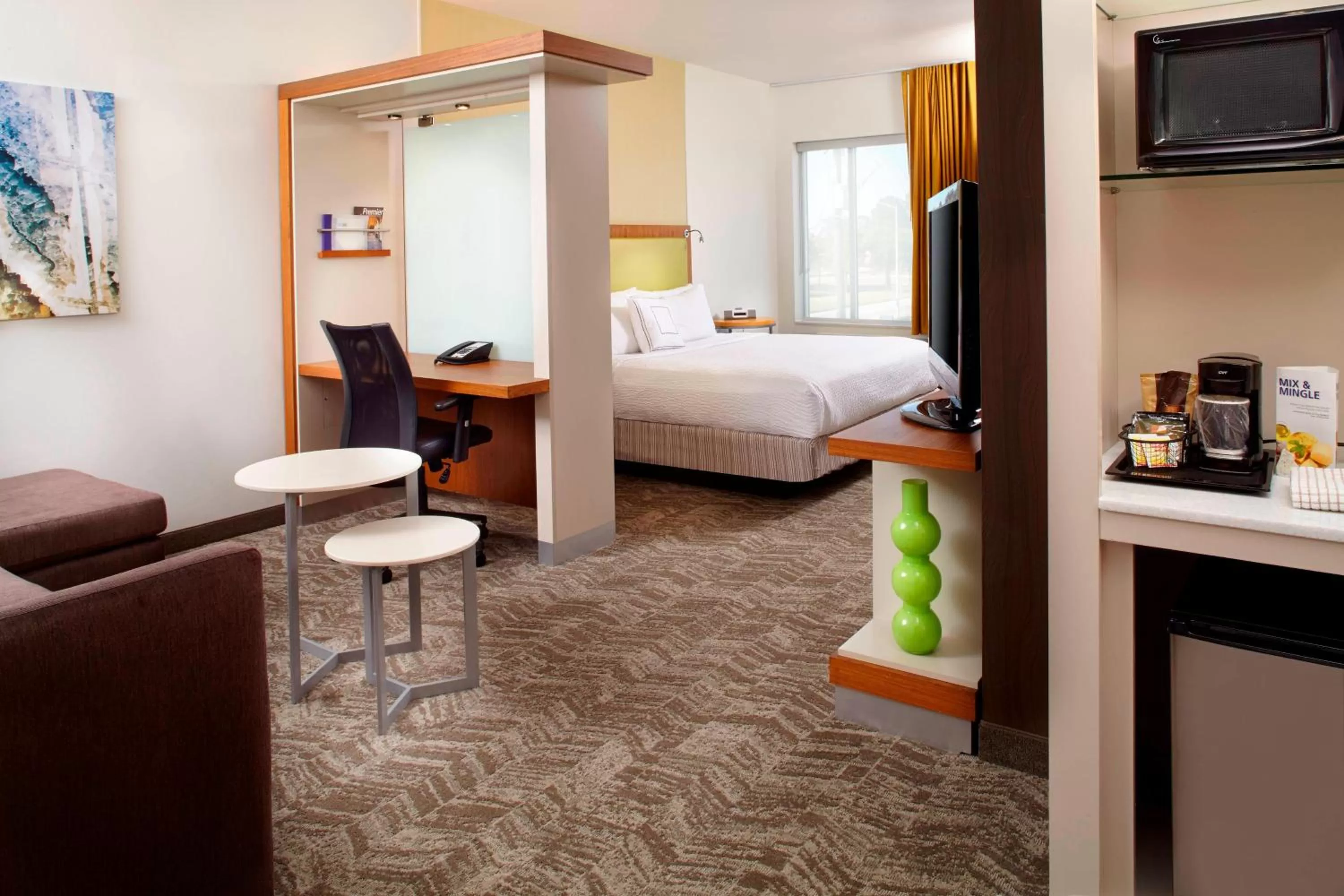 King Studio with Sofa Bed and Adapted Tub - Mobility and Hearing Accessible in SpringHill Suites Houston Intercontinental Airport