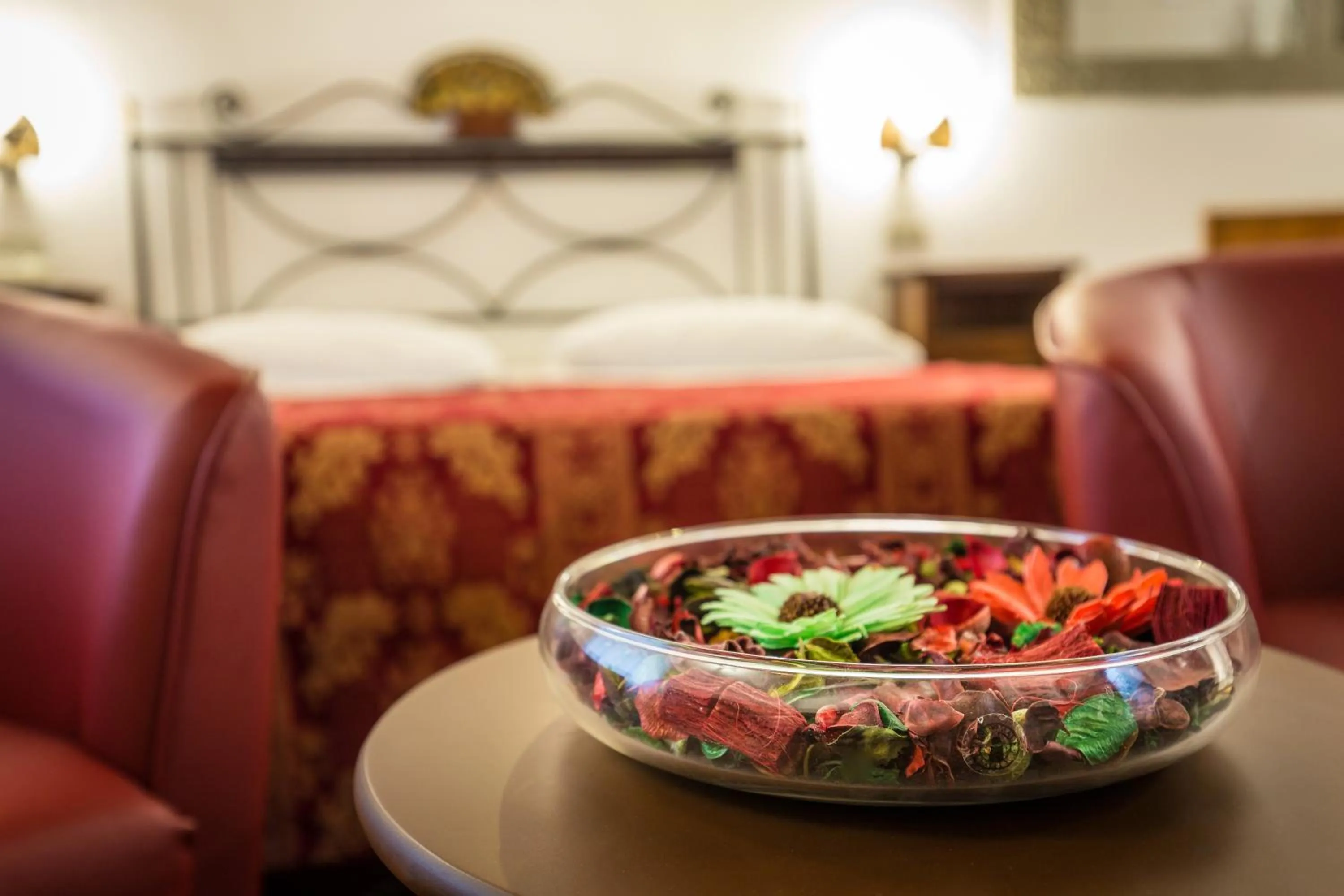 Decorative detail, Bed in Hotel Collodi Firenze