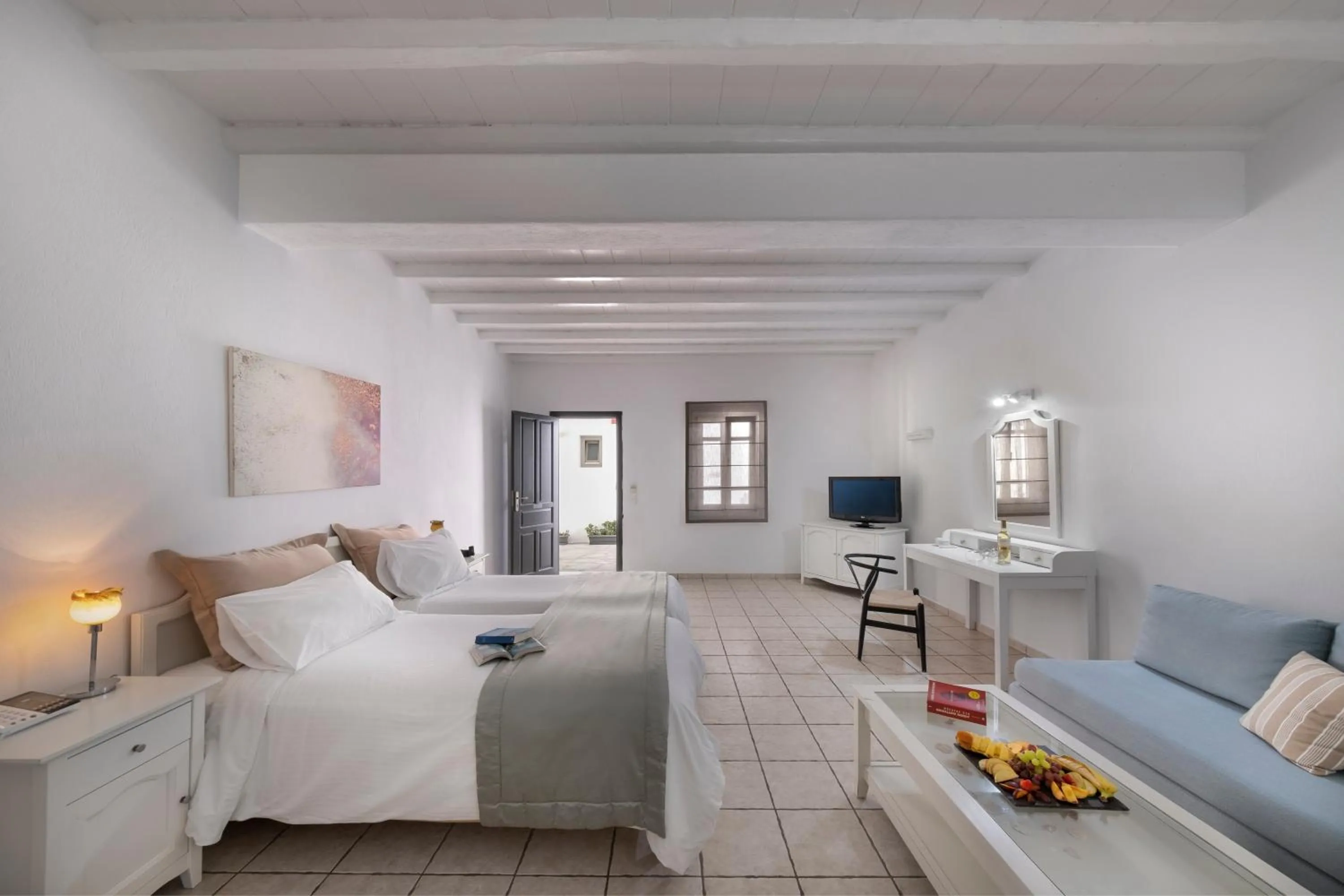 Bed in Deliades Hotel