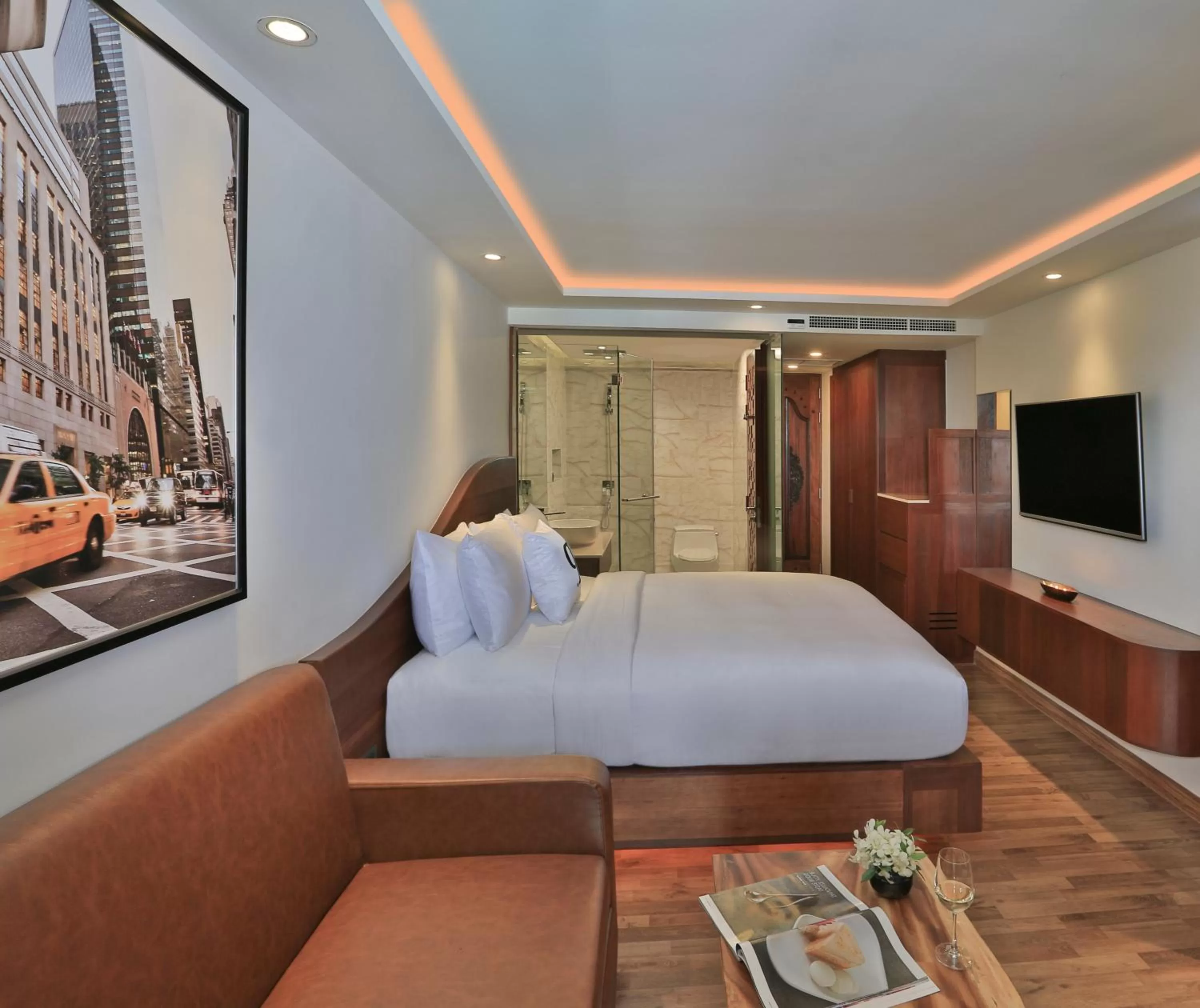 TV and multimedia, Bed in The Privilege Hotel Ezra Beach Club