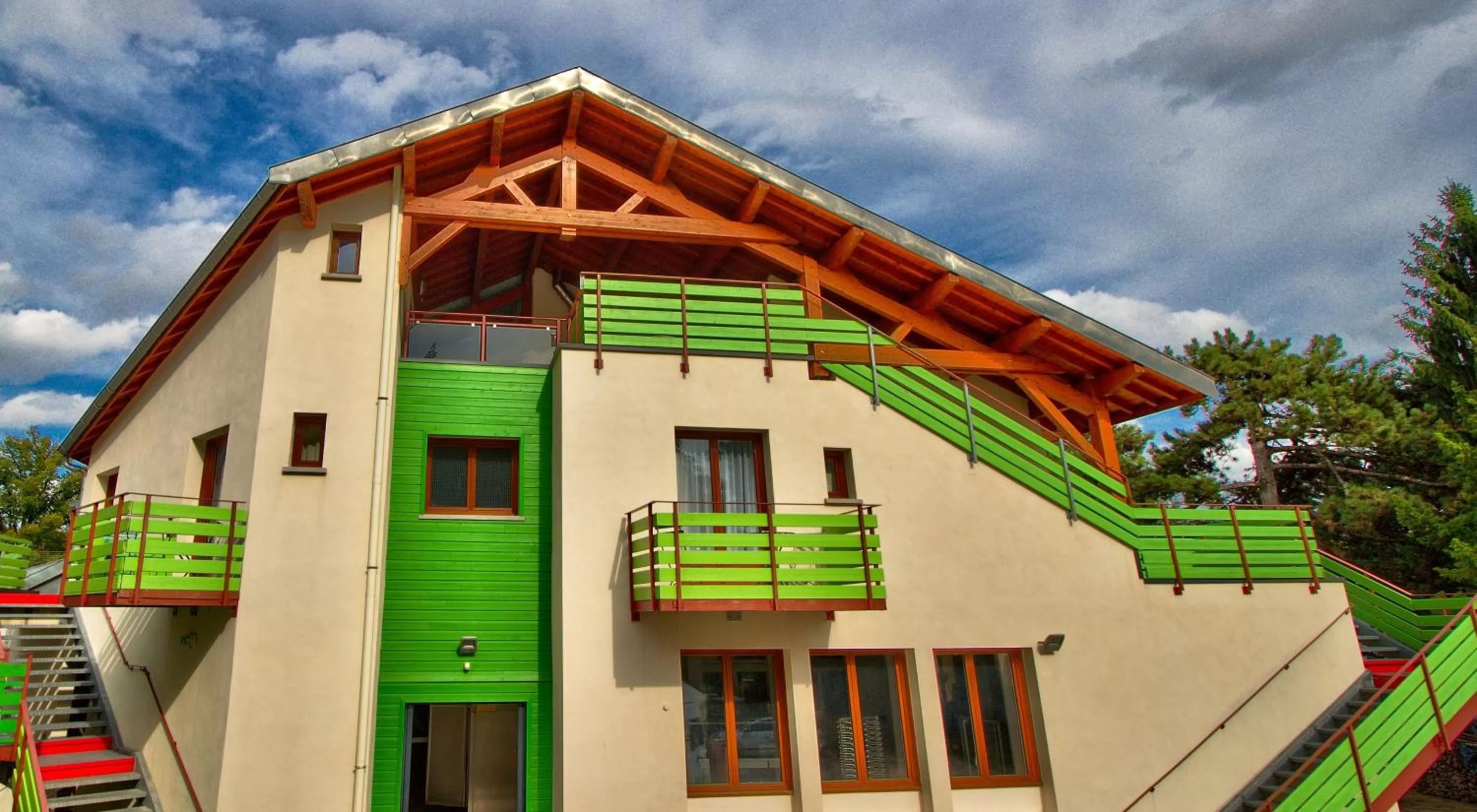 Property building in Logis Hôtel Restaurant Le Chalet du Mont Roland