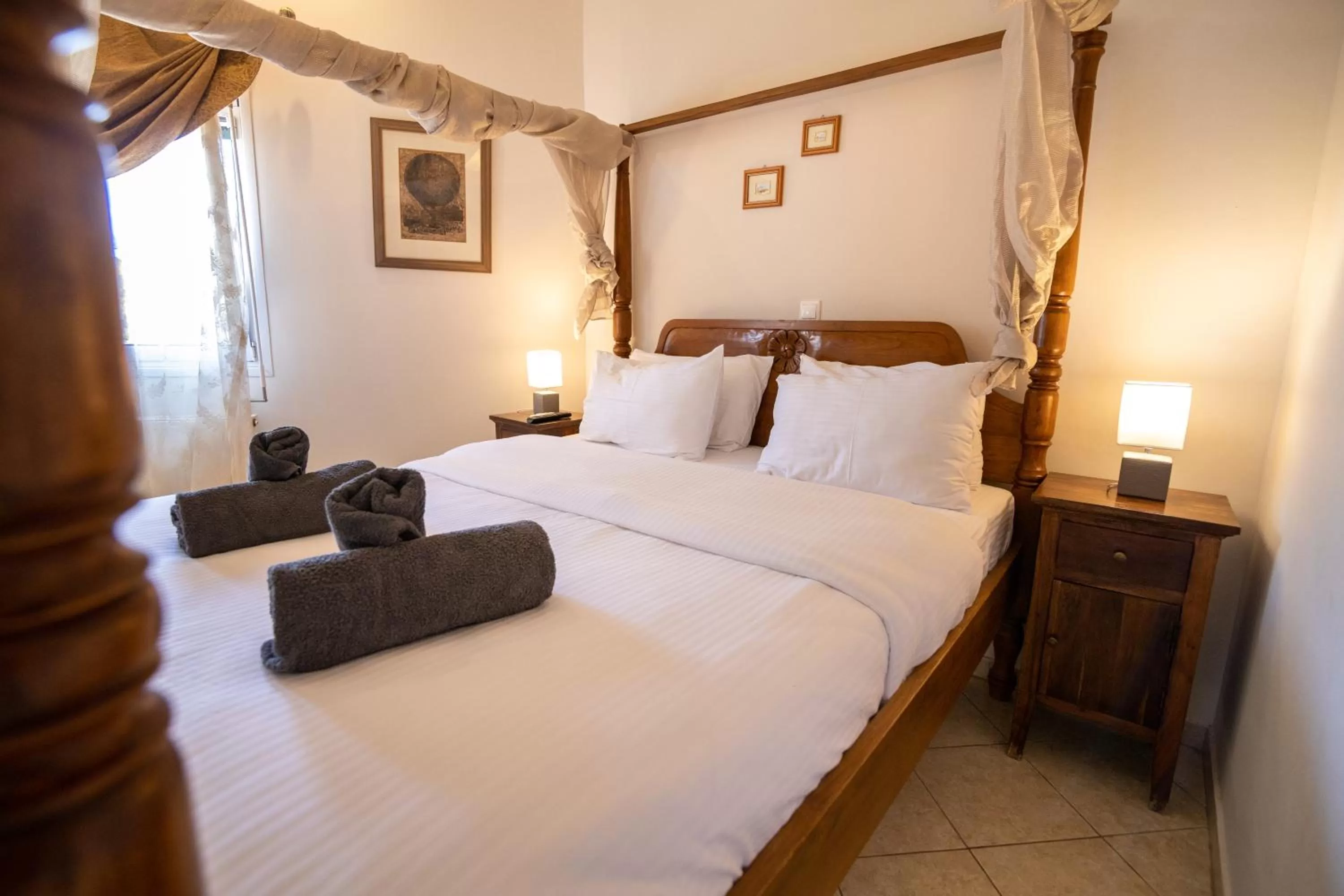 Bed in Votsalakia Hotel & Luxury Apartments