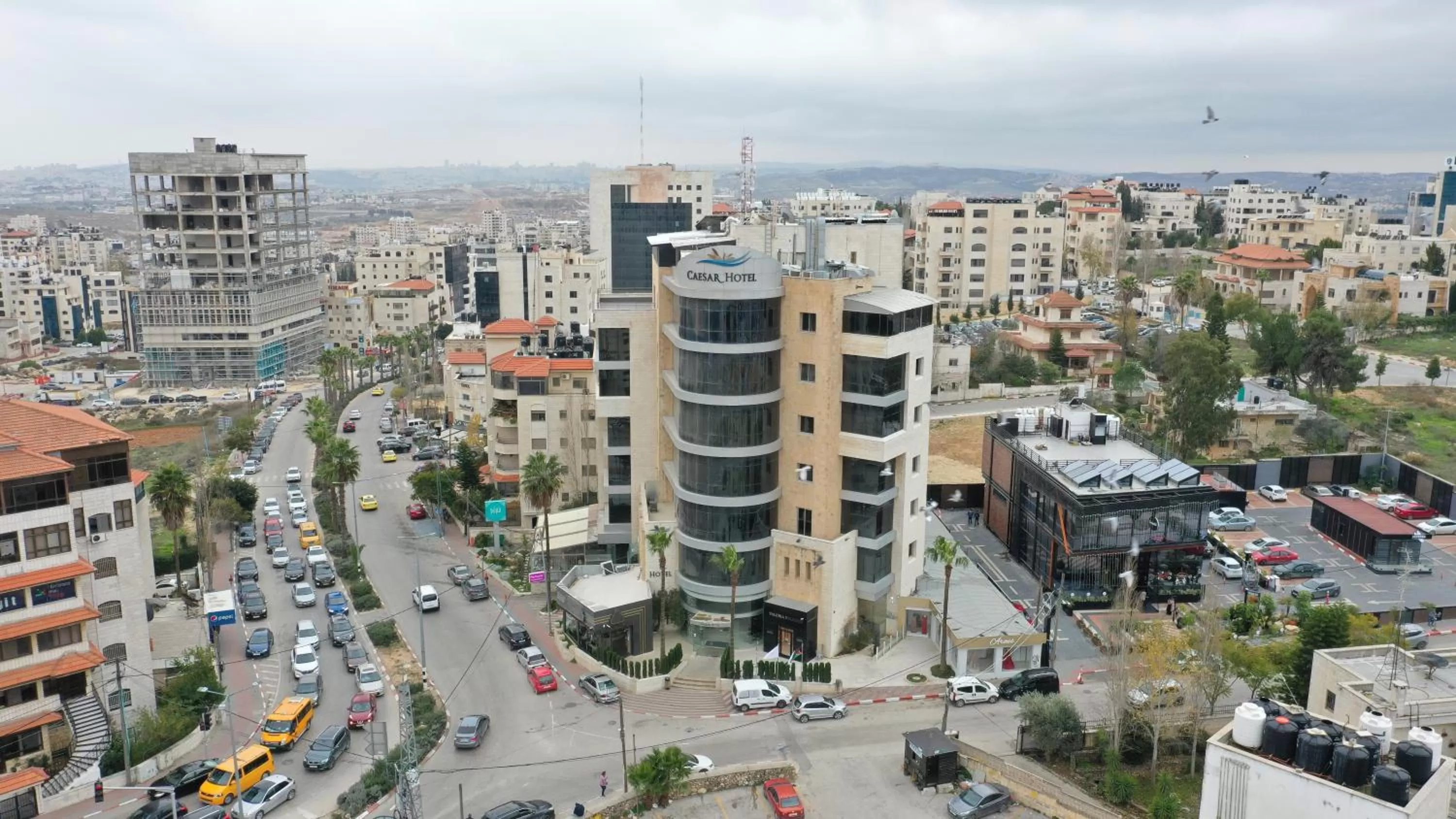 Bird's eye view, Bird's-eye View in Caesar Hotel Ramallah