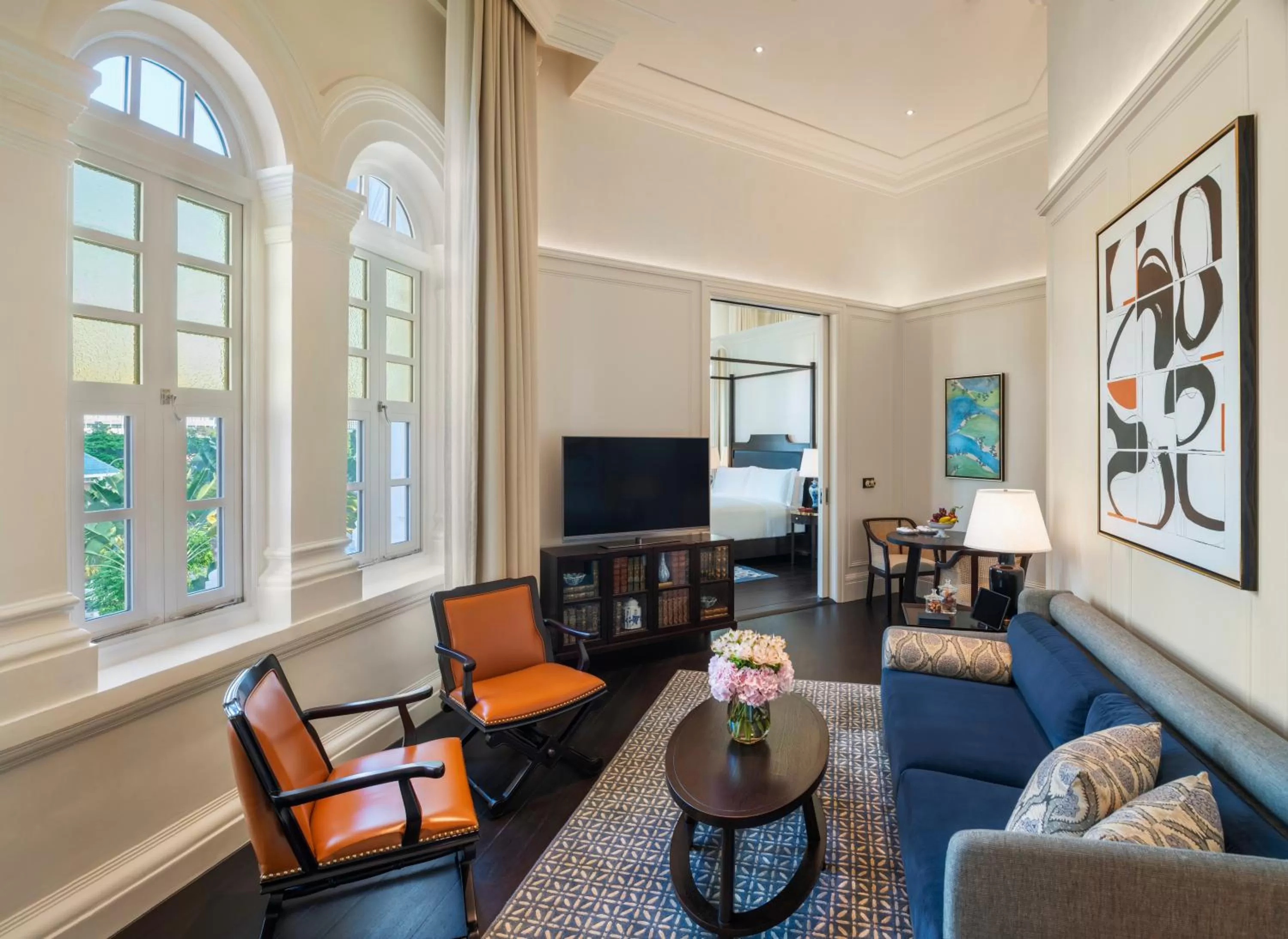 Living room in Raffles Singapore