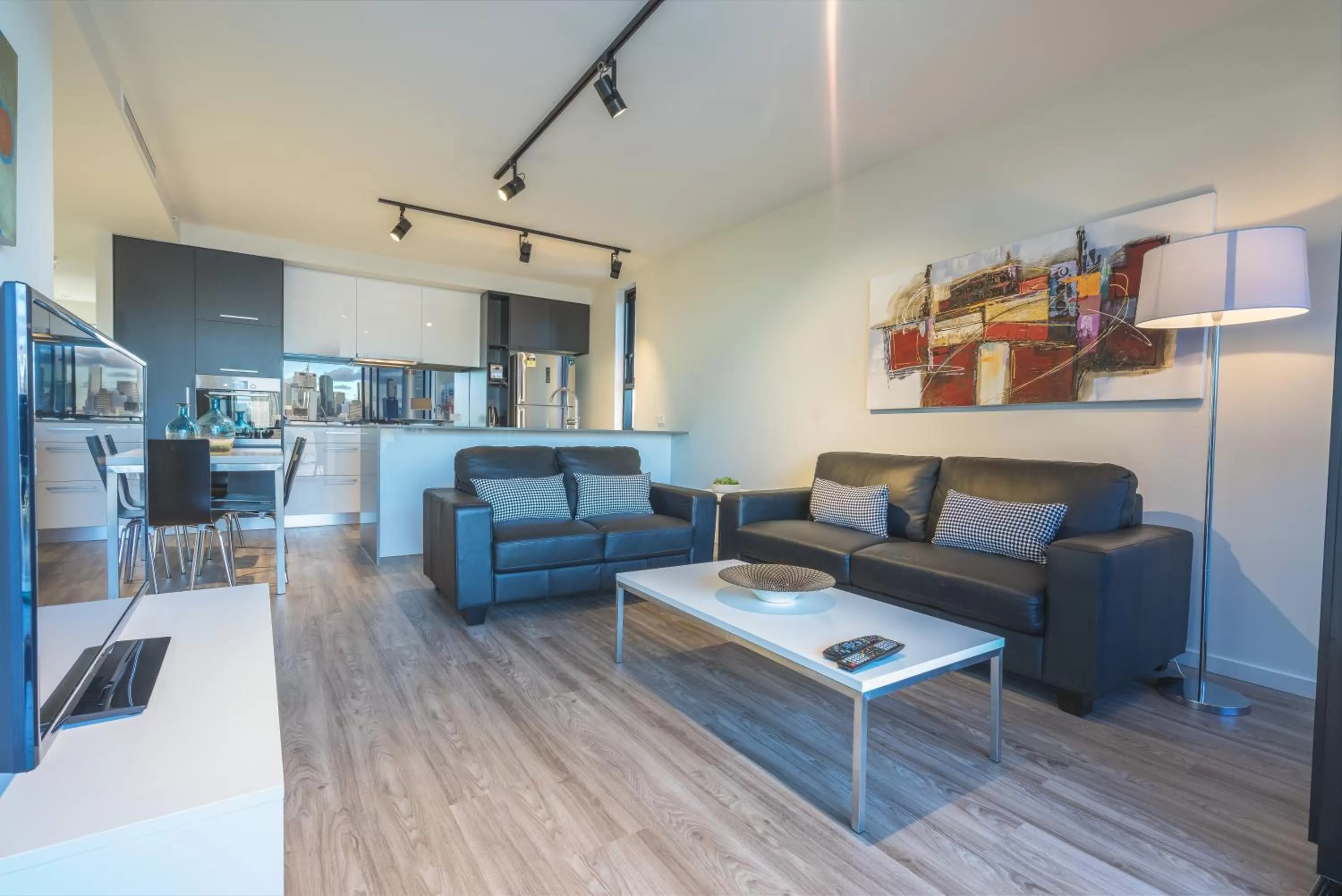 Living room in Arena Apartments by CLLIX