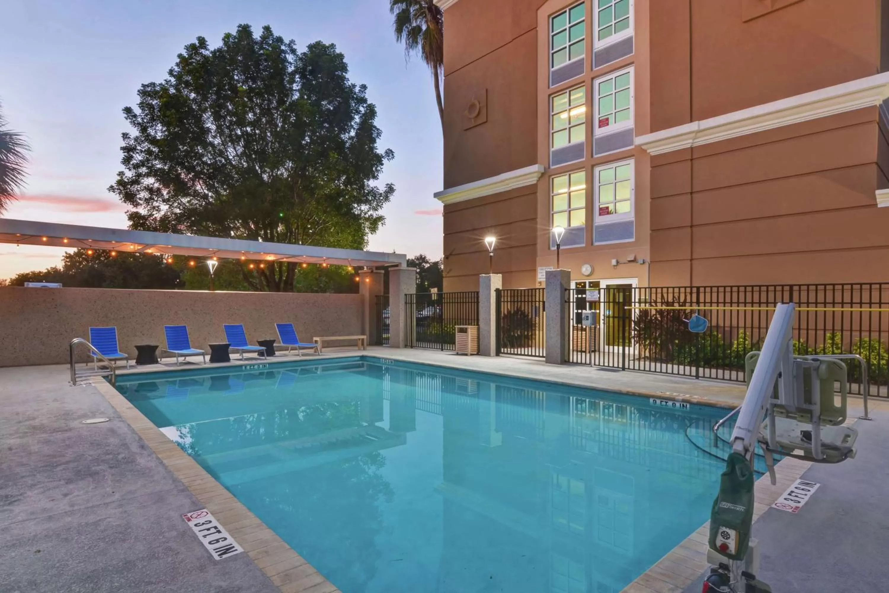 Pool view in Home2 Suites by Hilton Miramar Ft. Lauderdale
