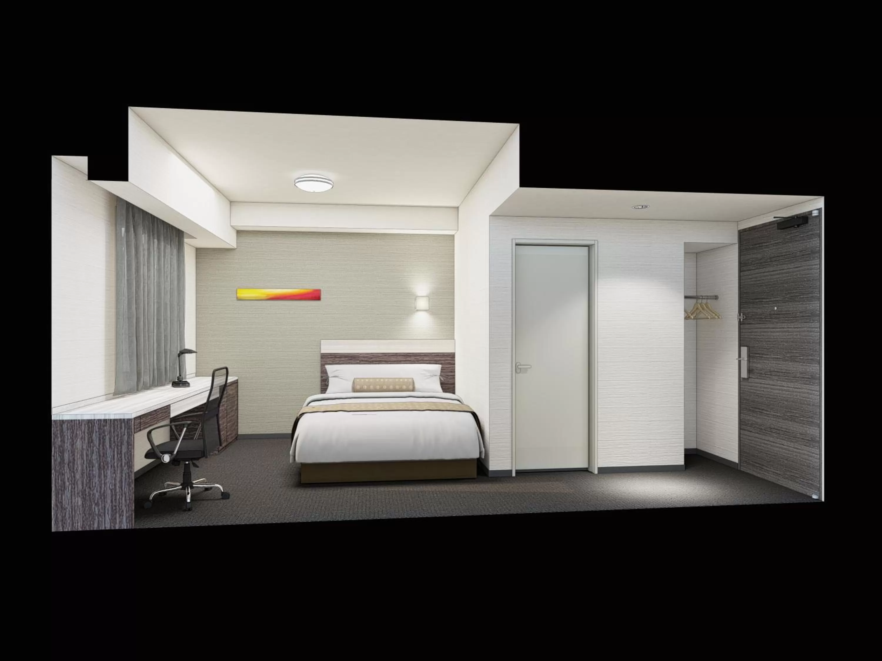 Bedroom, Bed in Smile Hotel Premium Osaka Higashishinsaibashi