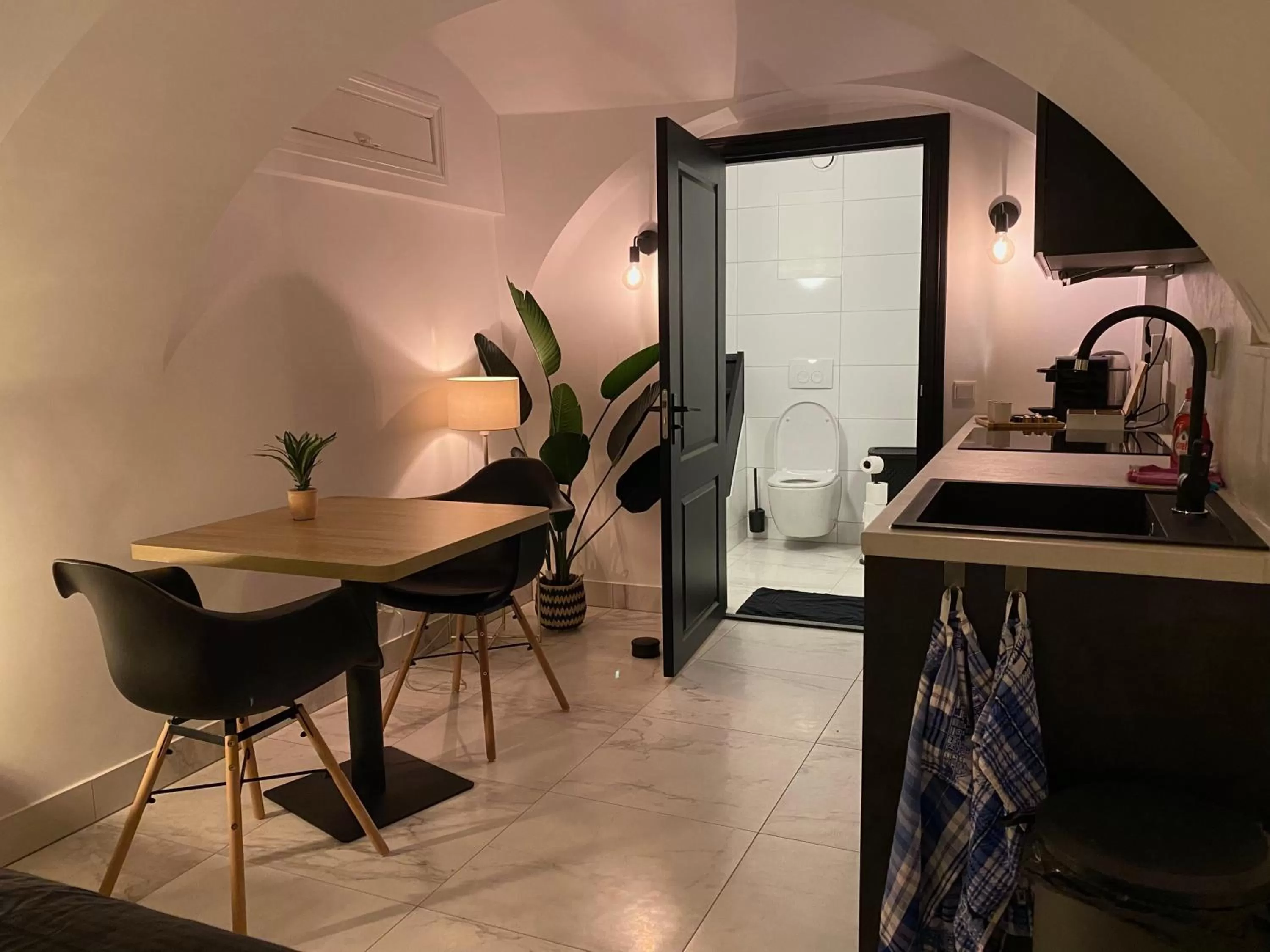 Kitchen/Kitchenette in Slapen onder de Dom