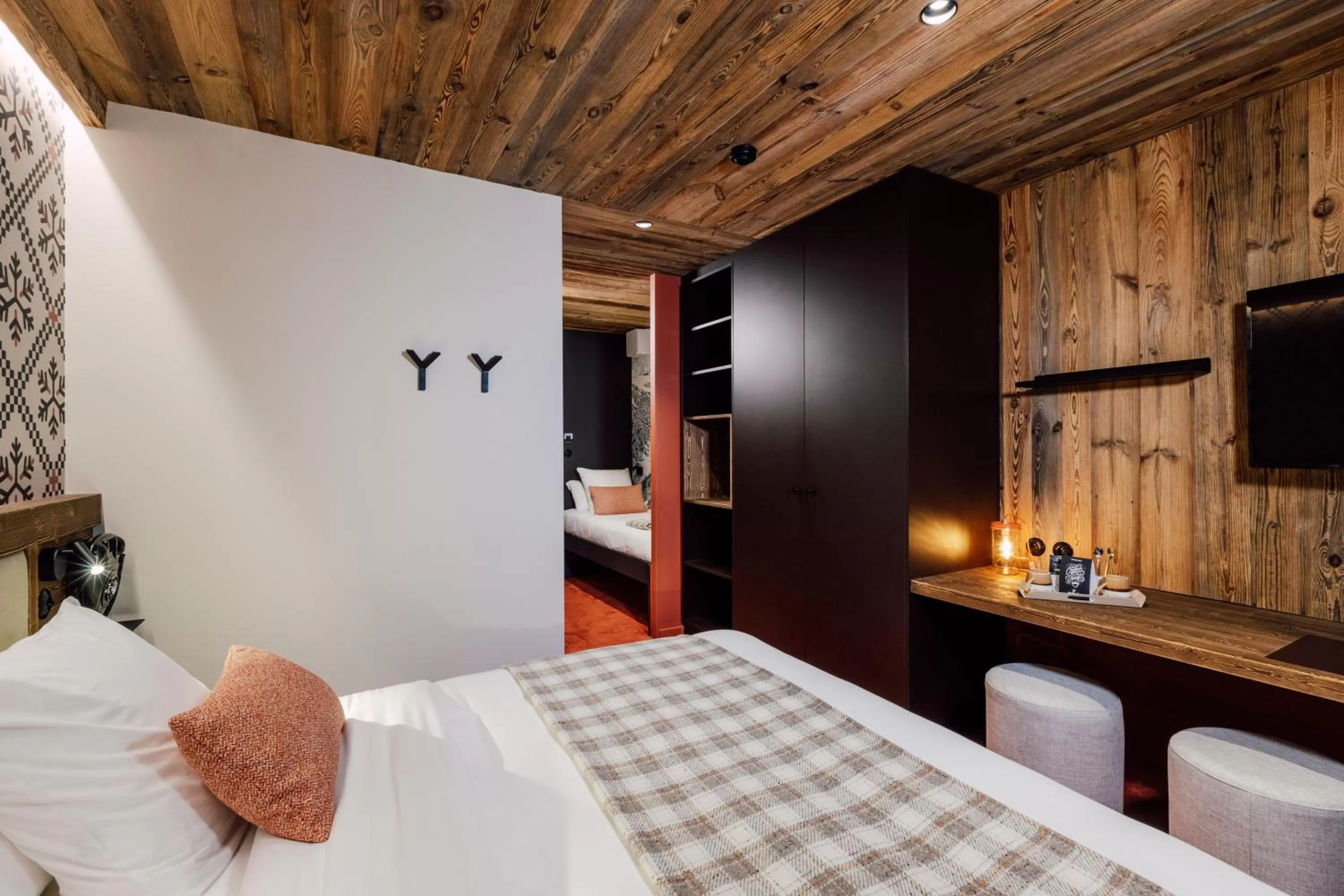 Bed in Hôtel Névé