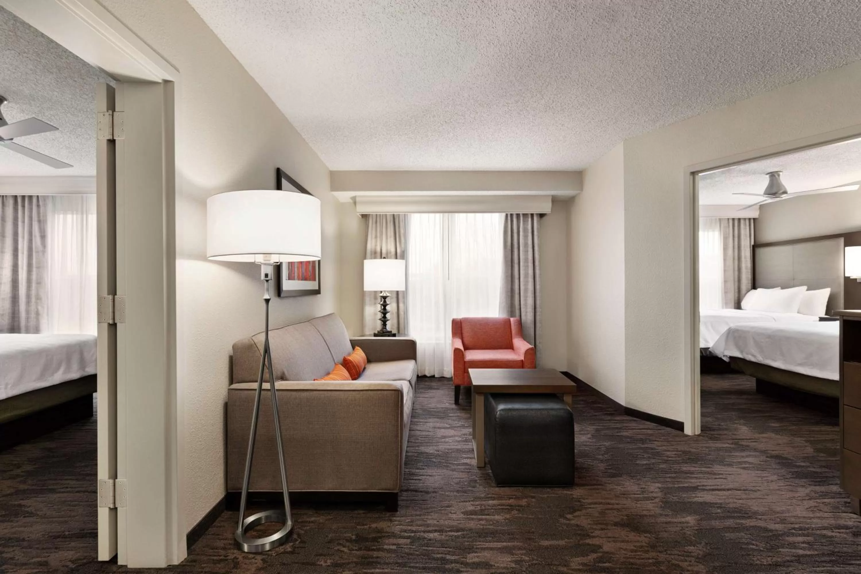 Living room, Bed in Homewood Suites by Hilton Dallas-Plano