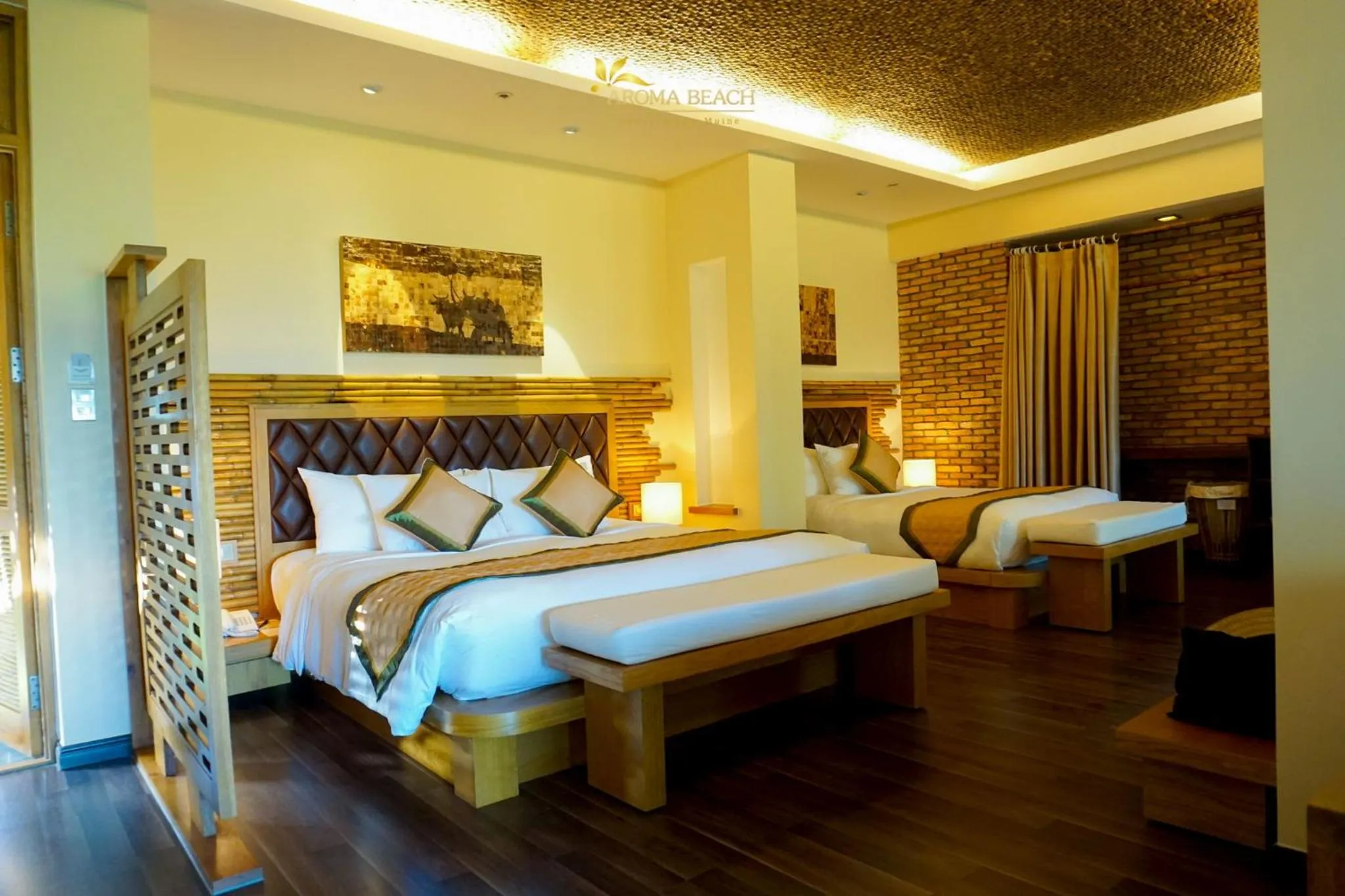 Bedroom, Bed in Aroma Beach Resort and Spa