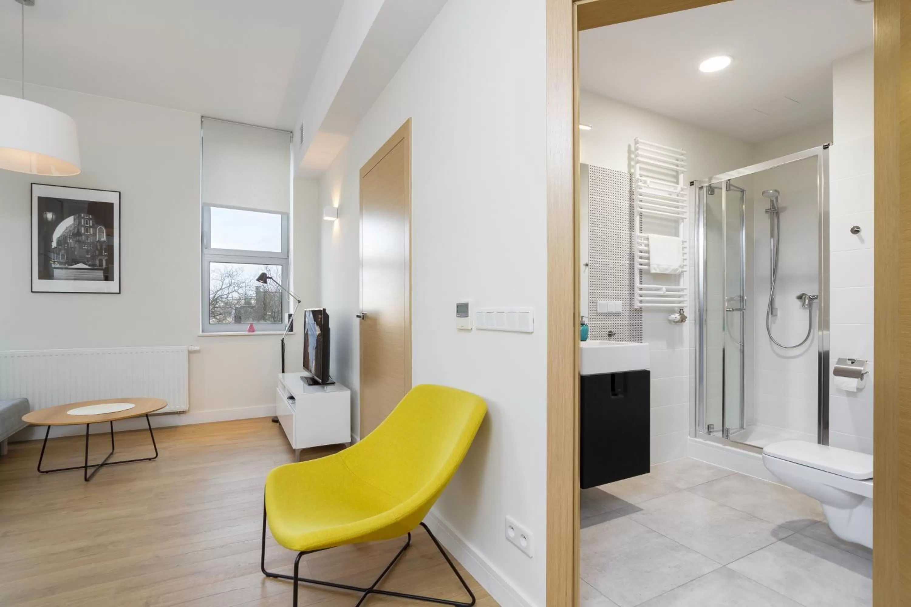 Shower in Riverside Aparthotel Cracow