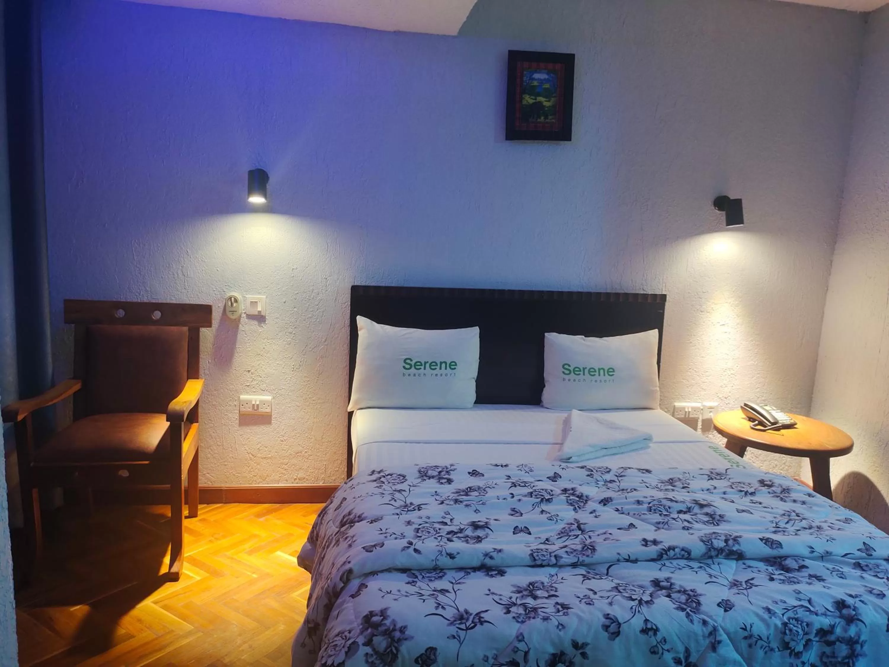 Bed in Serene Beach Resort