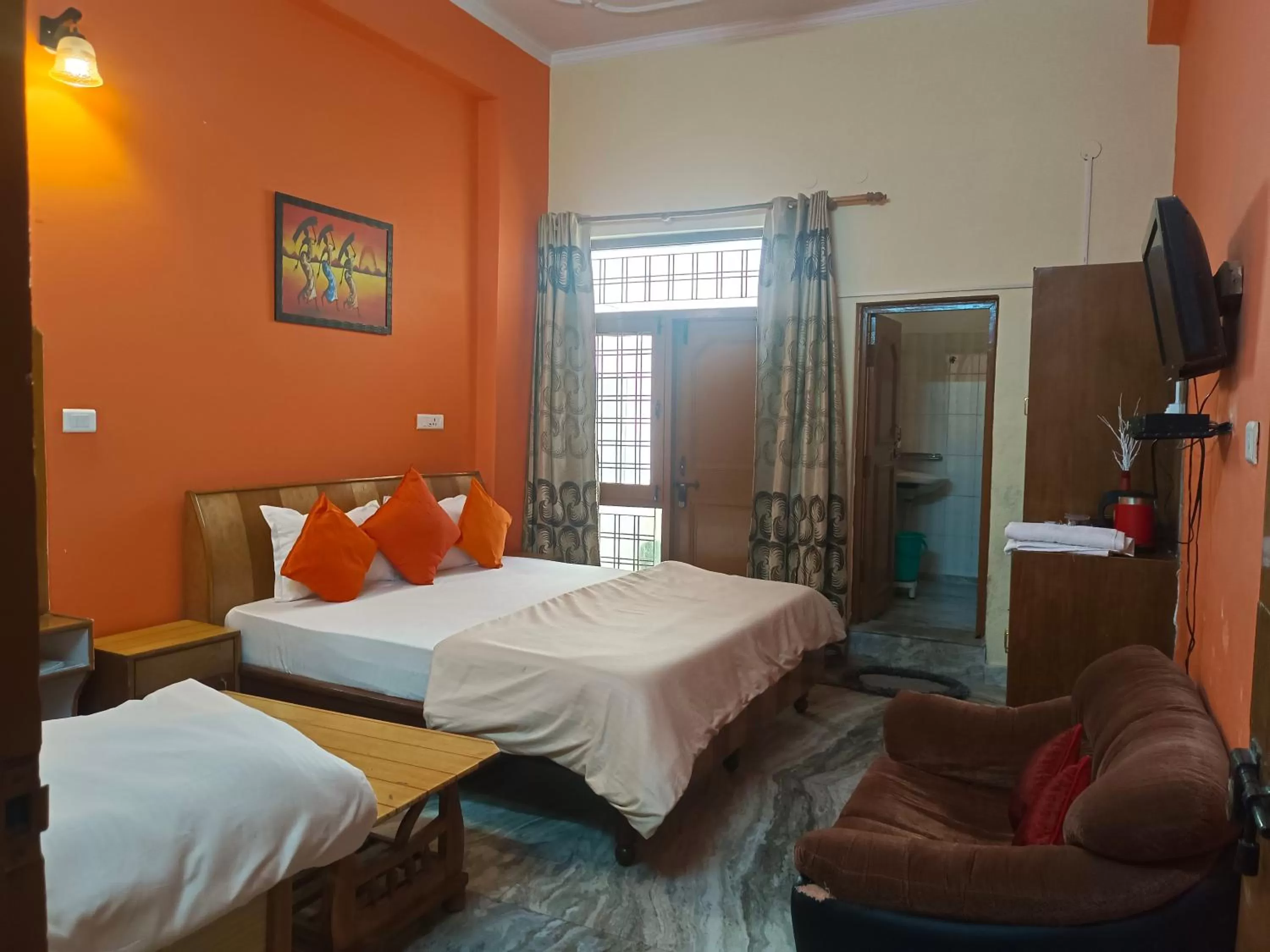 Bed in Hotel Shiv Palace