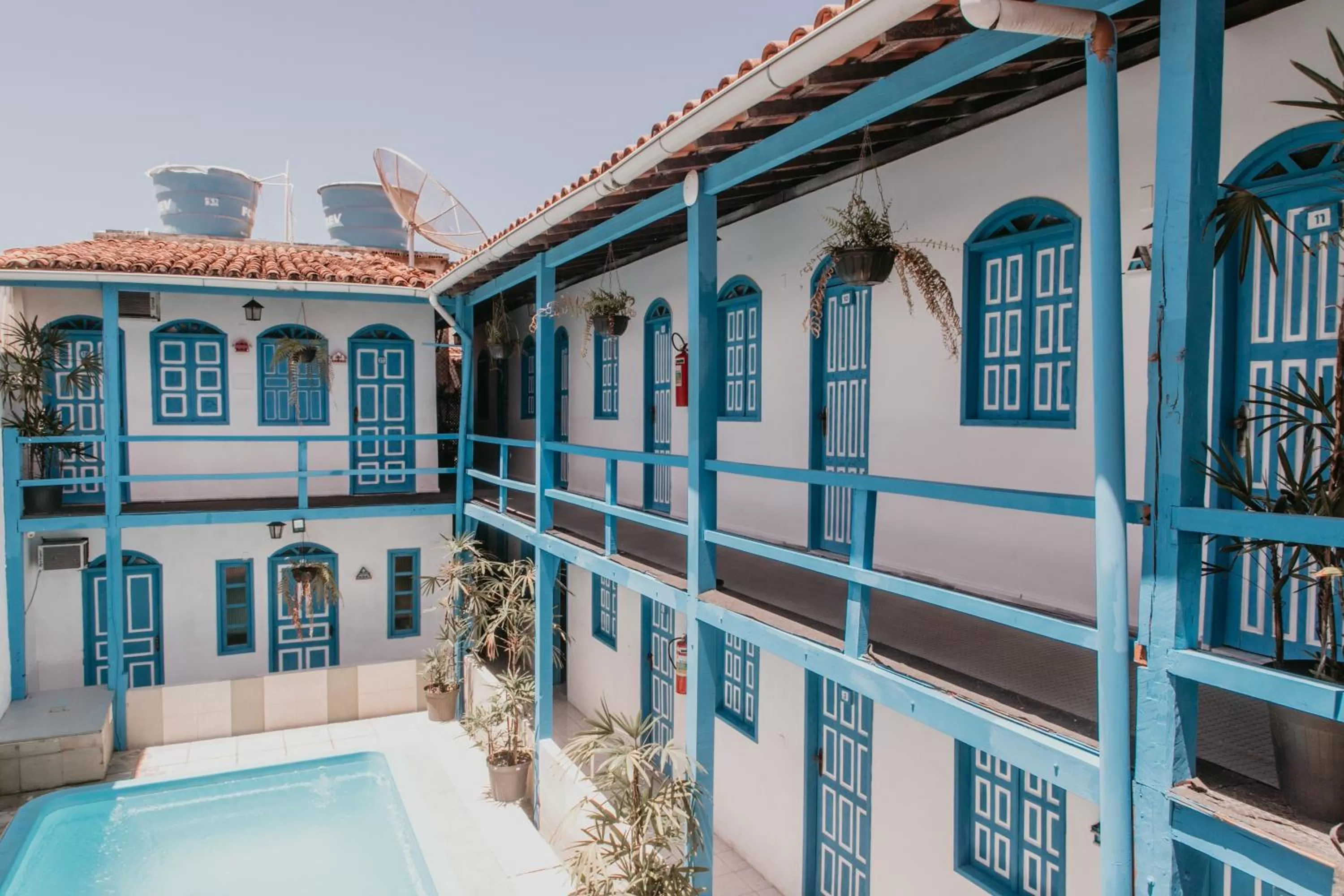 Pool view in Pousada Costamar