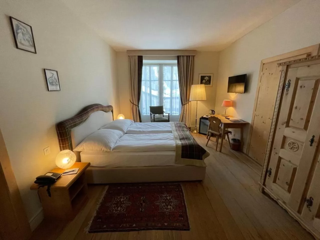 Bed in Hotel Bernina 1865 by Kleos Group Collection