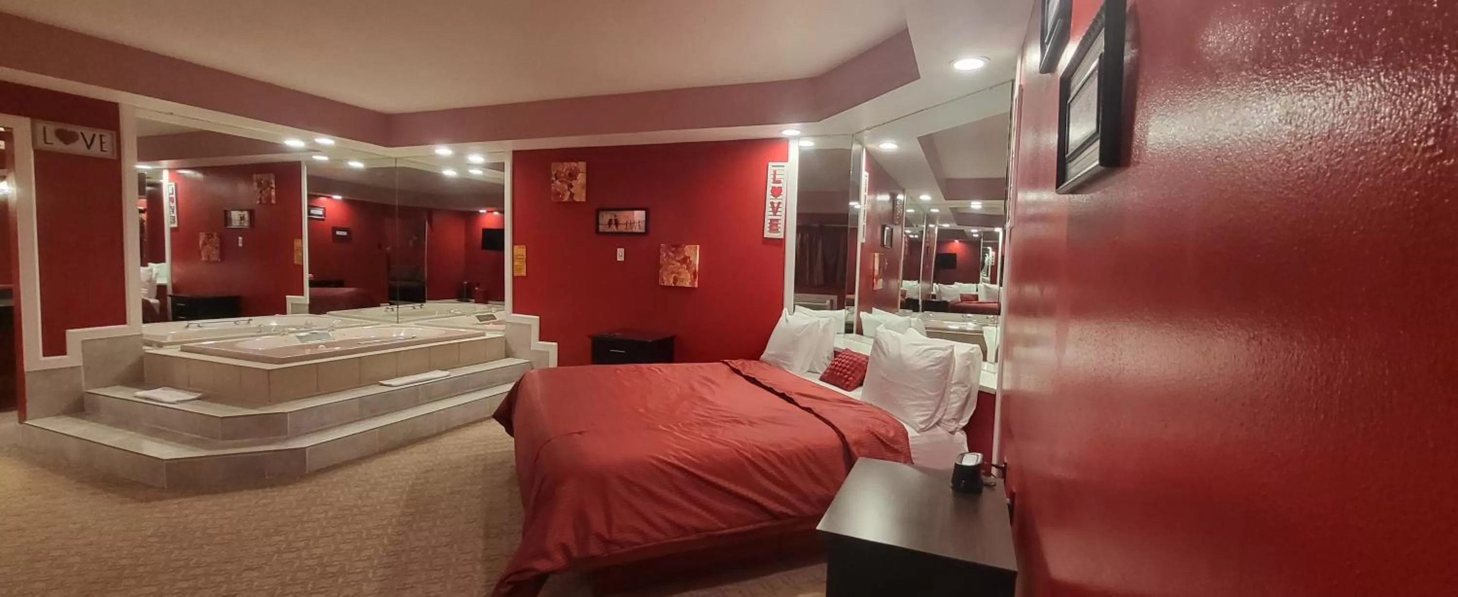 Bed in Inn of the Dove - Romantic Luxury Suites with Jacuzzi & Seasonal Fireplace at Harrisburg-Hershey-Philadelphia, PA