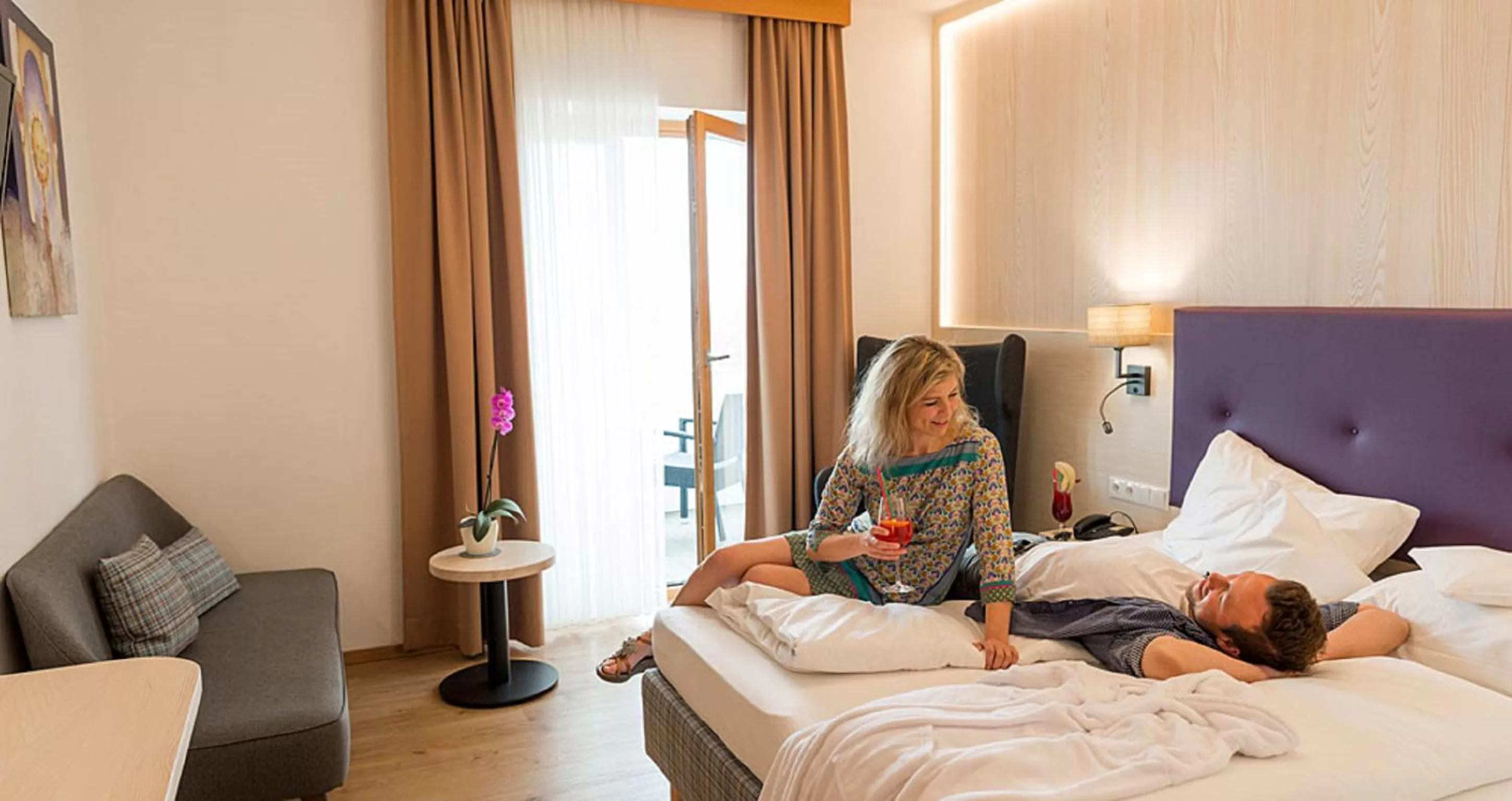 Bed in Thula Wellnesshotel Bayerischer Wald