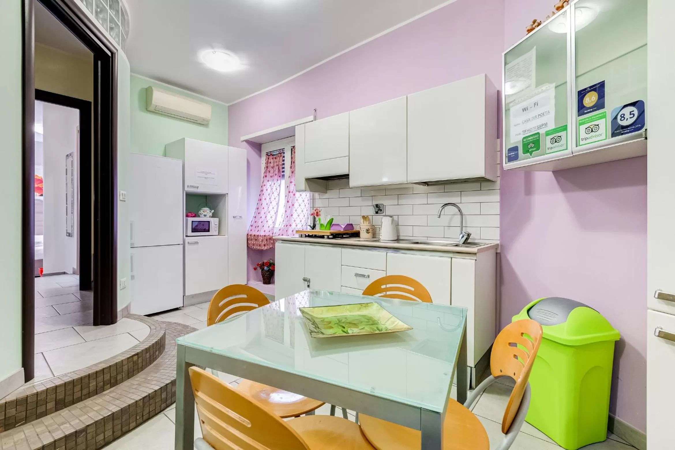 Kitchen or kitchenette in B&B Casa Der Poeta