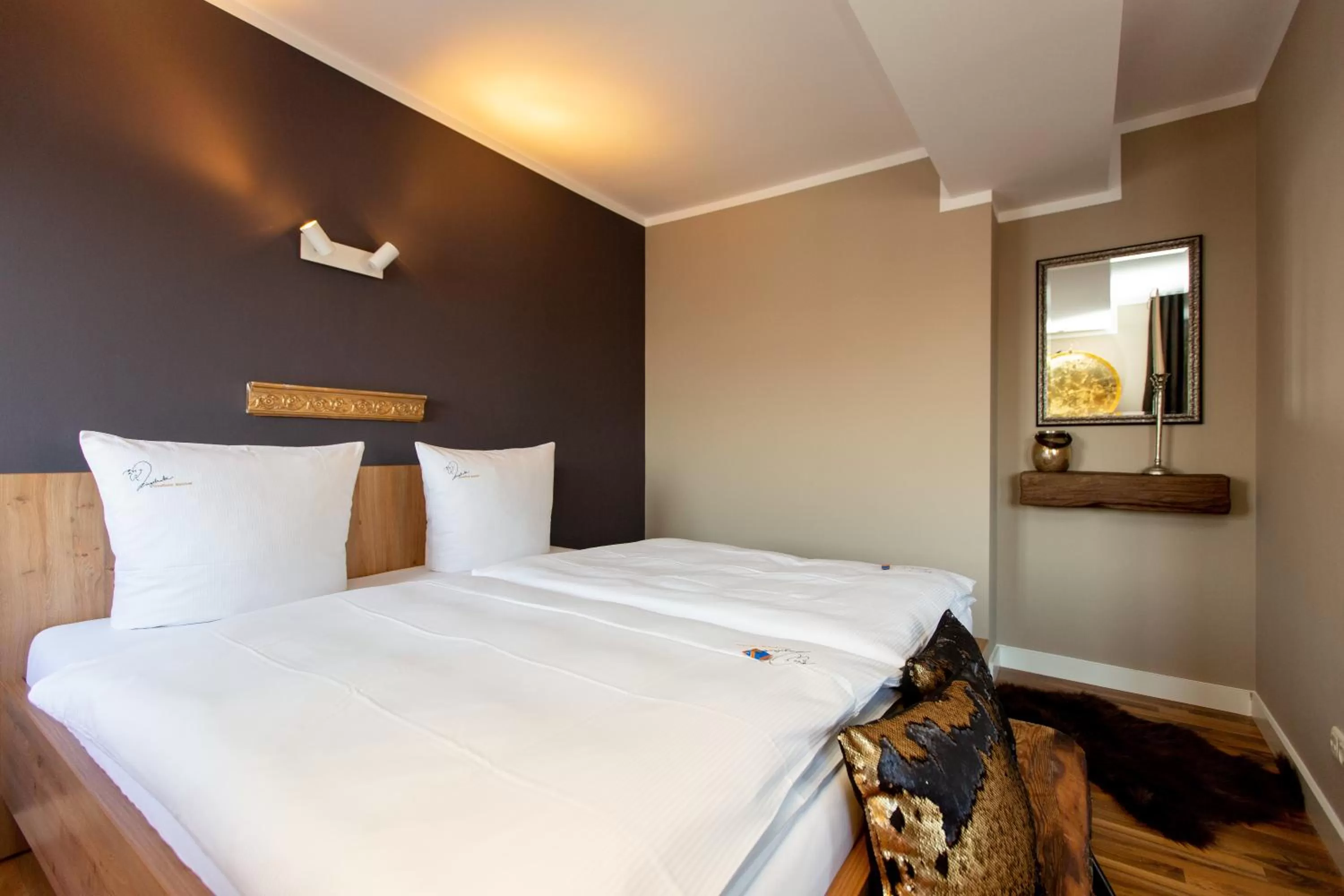 Bed in Hotel Inselhof