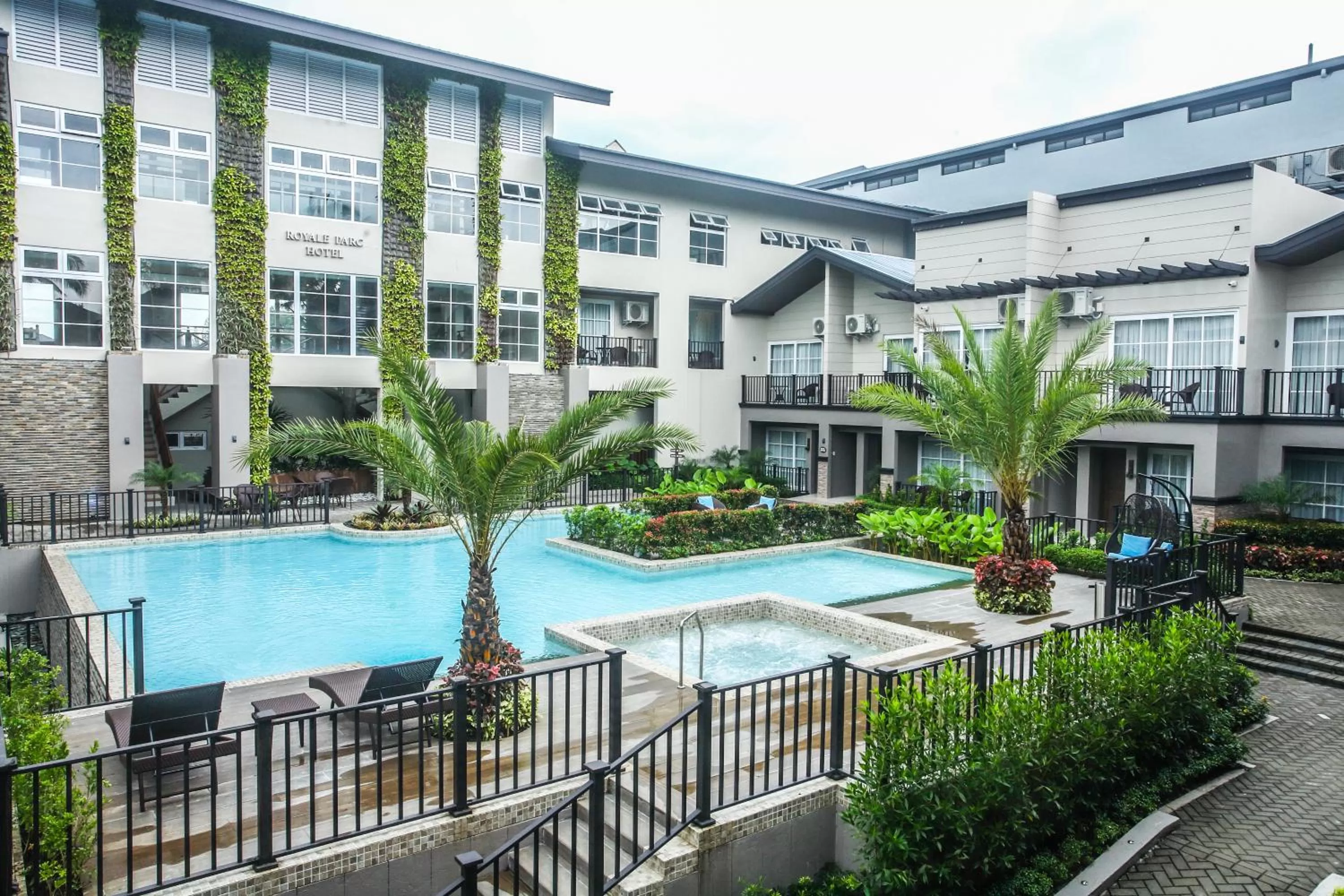 Pool view in Royale Parc Hotel Tagaytay