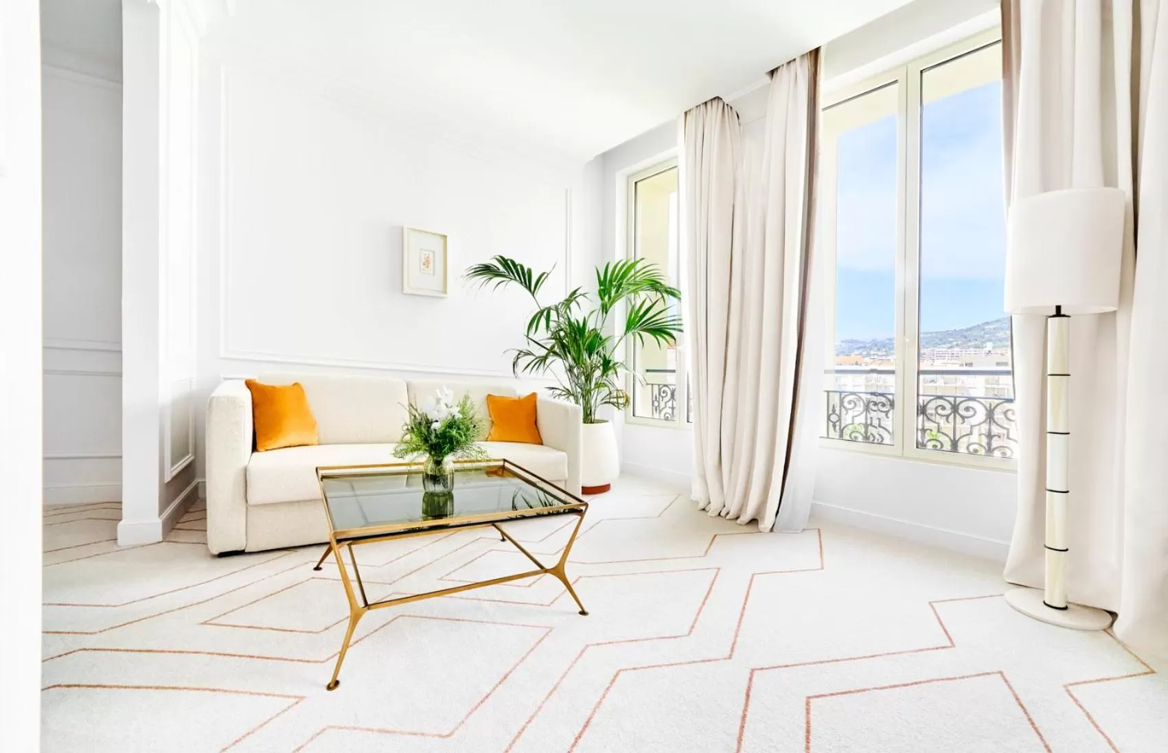 One-Bedroom Suite with Sofa Bed, Terrace and Garden View in Carlton Cannes, a Regent Hotel