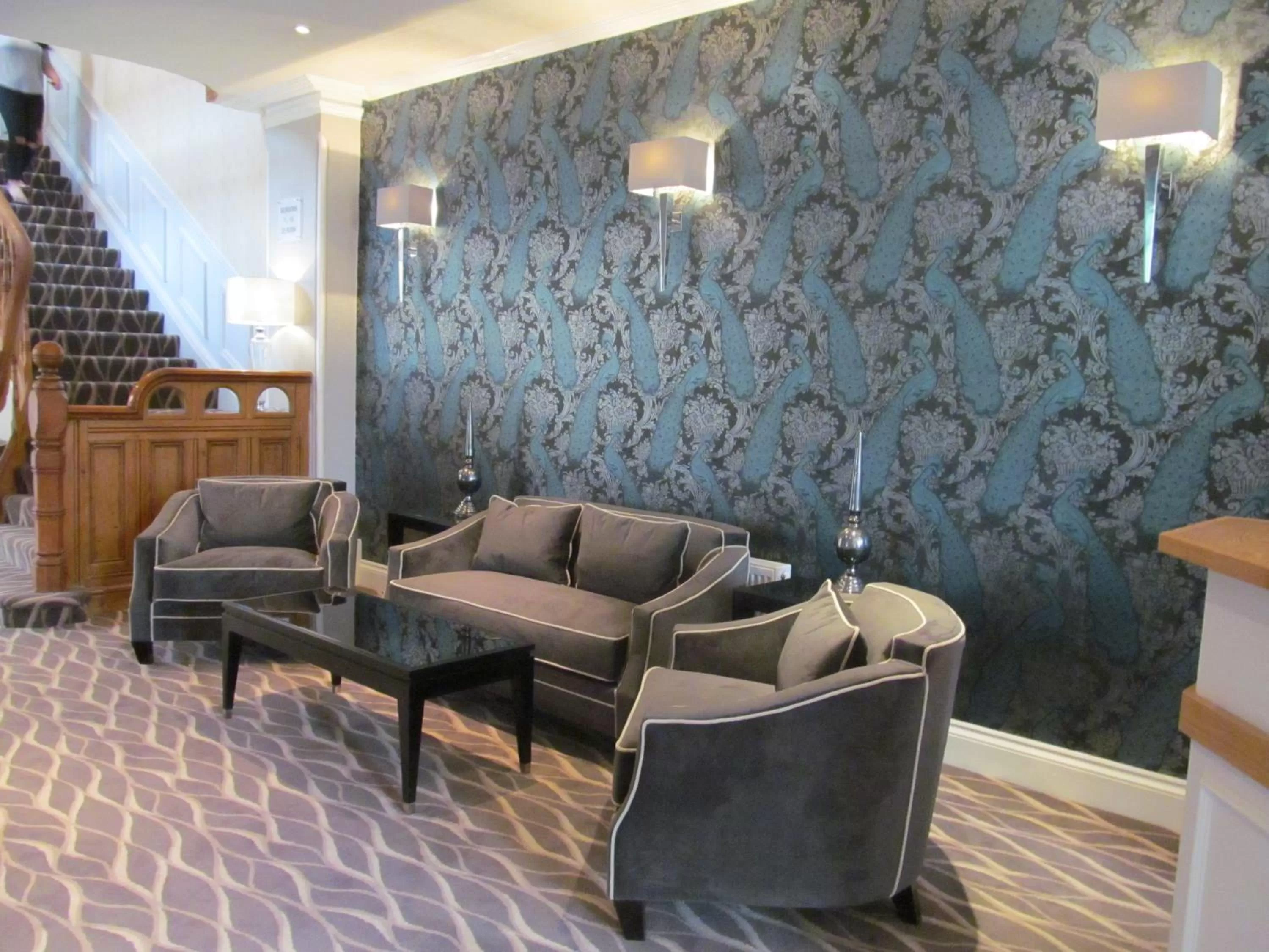 Lobby or reception in The Shrubbery Hotel, Ilminster