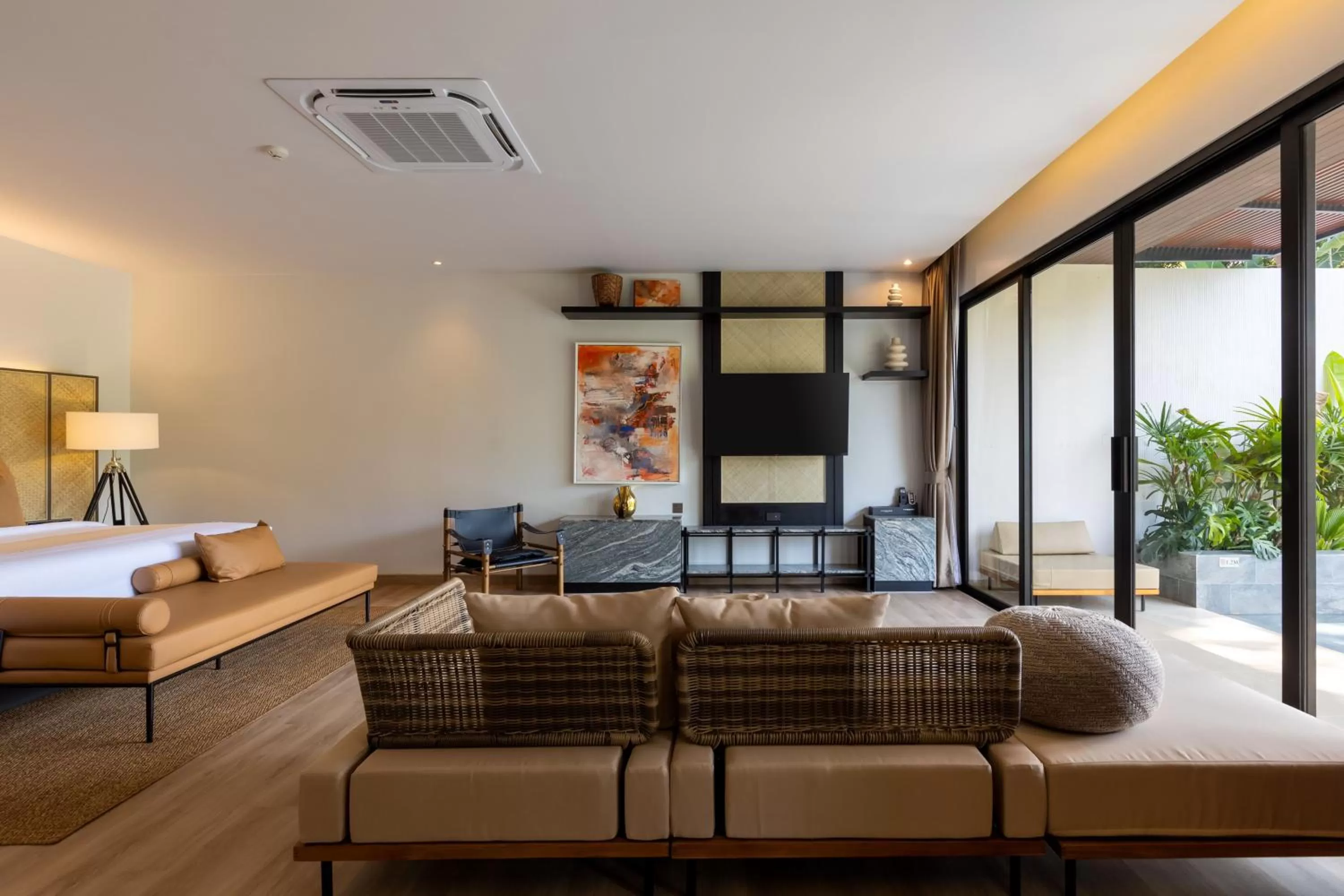 Living room, Bed in Kachonghills Tented Resort Trang