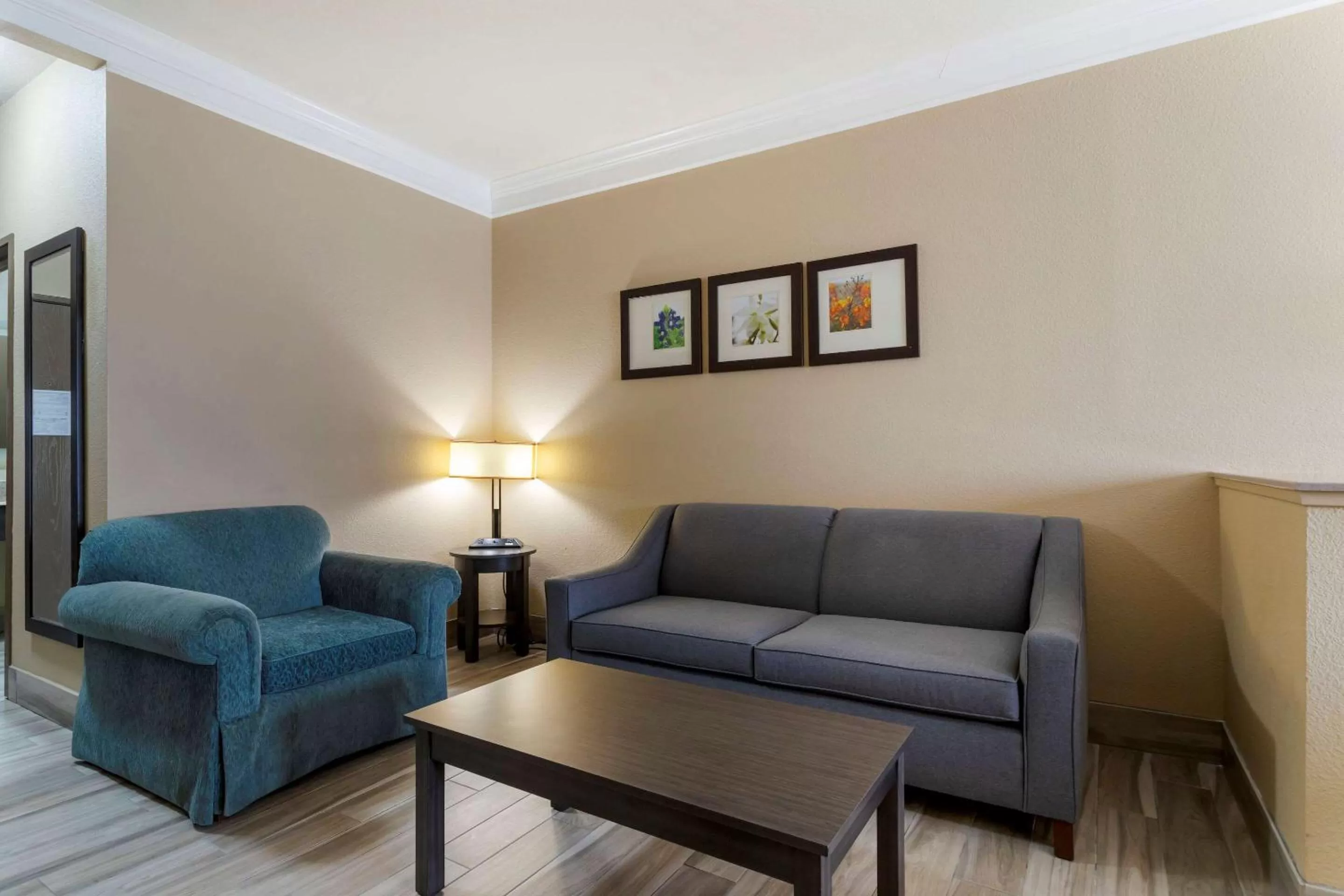 Living room in Comfort Suites Kingwood, Humble, New Caney, Houston IAH Airport