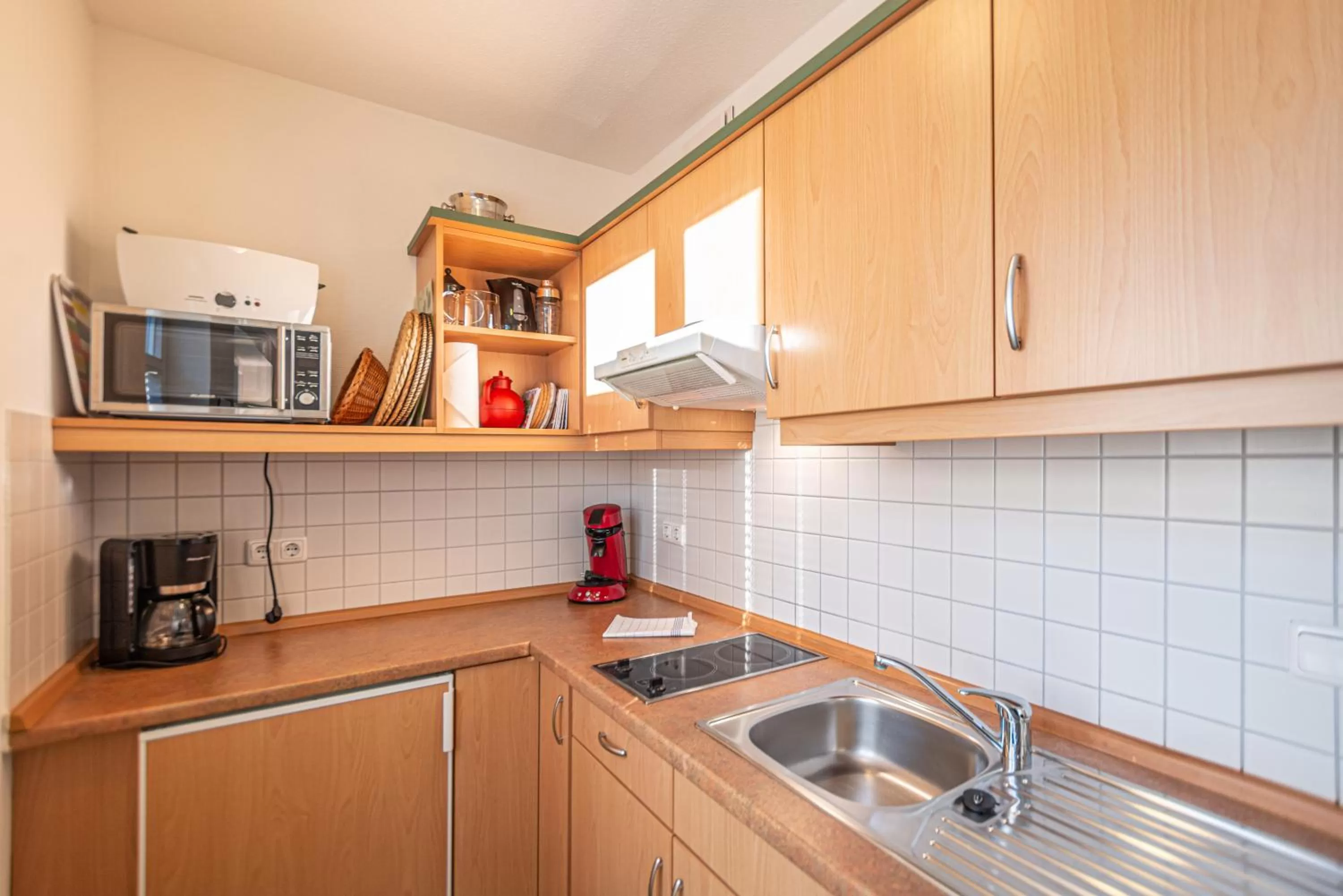 Kitchen/Kitchenette in Am Weststrand Apartmenthaus Waldeck