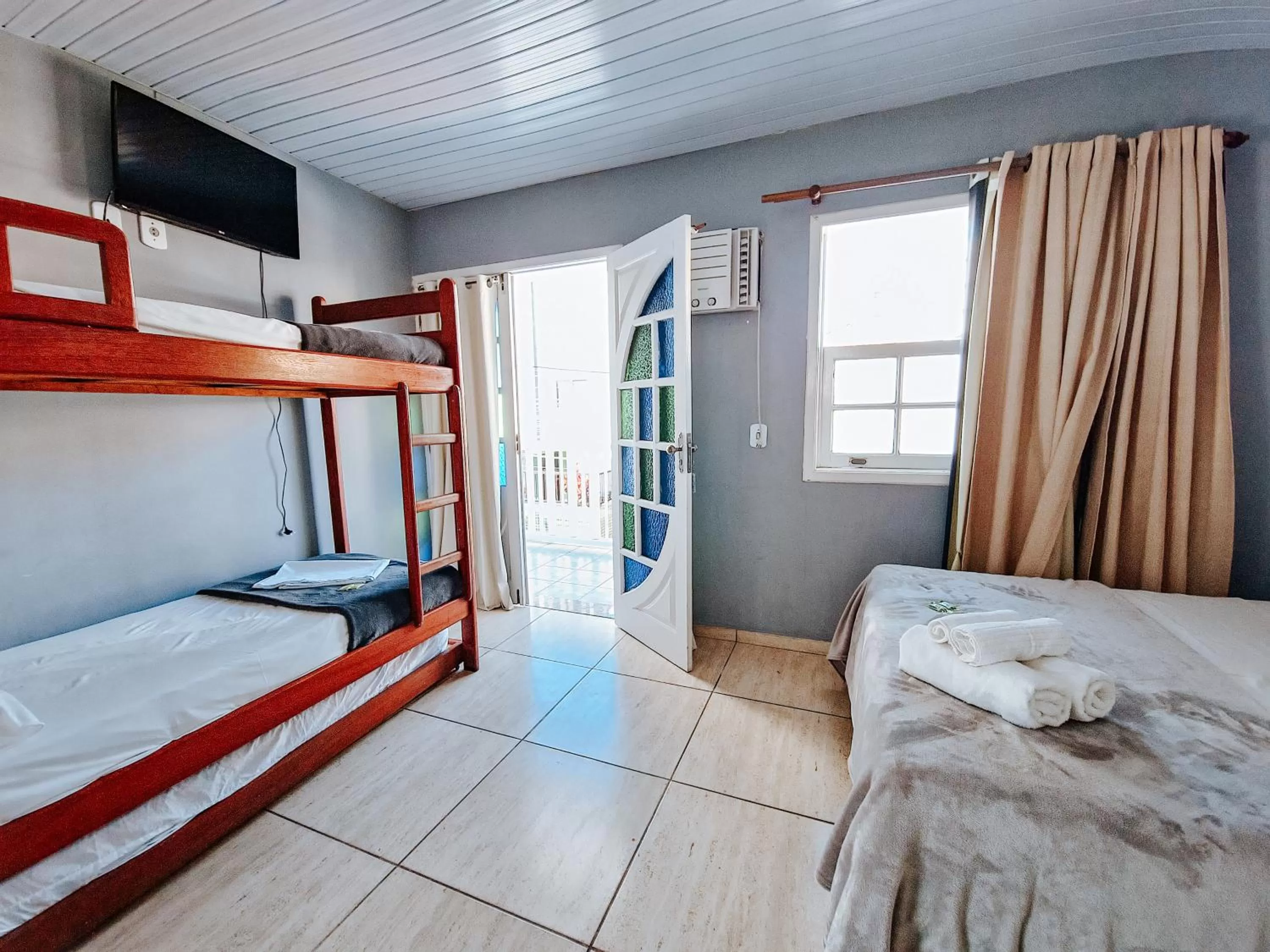 Bed in Pousada Água Marinha