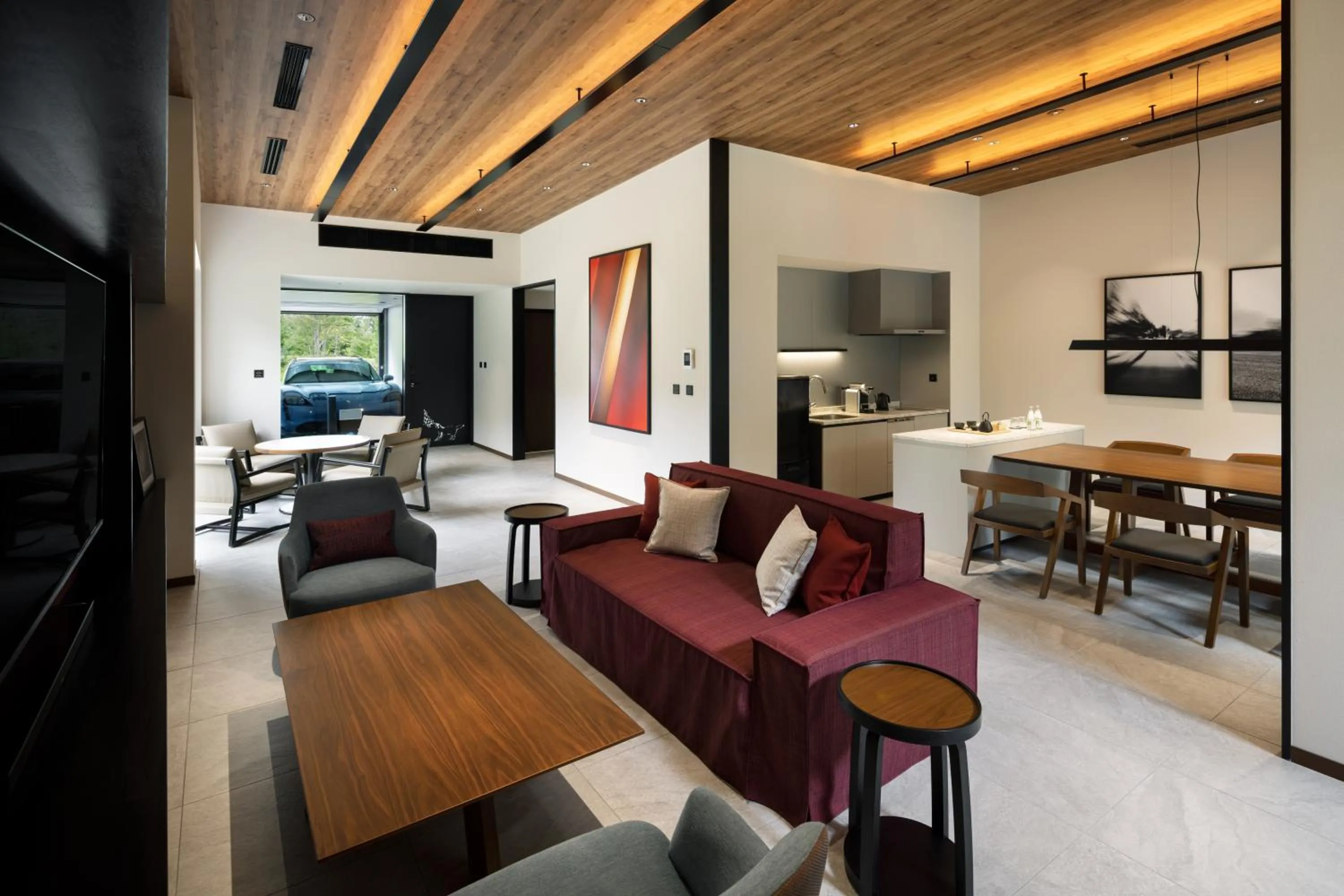 Living room in Fuji Speedway Hotel, in The Unbound Collection by Hyatt