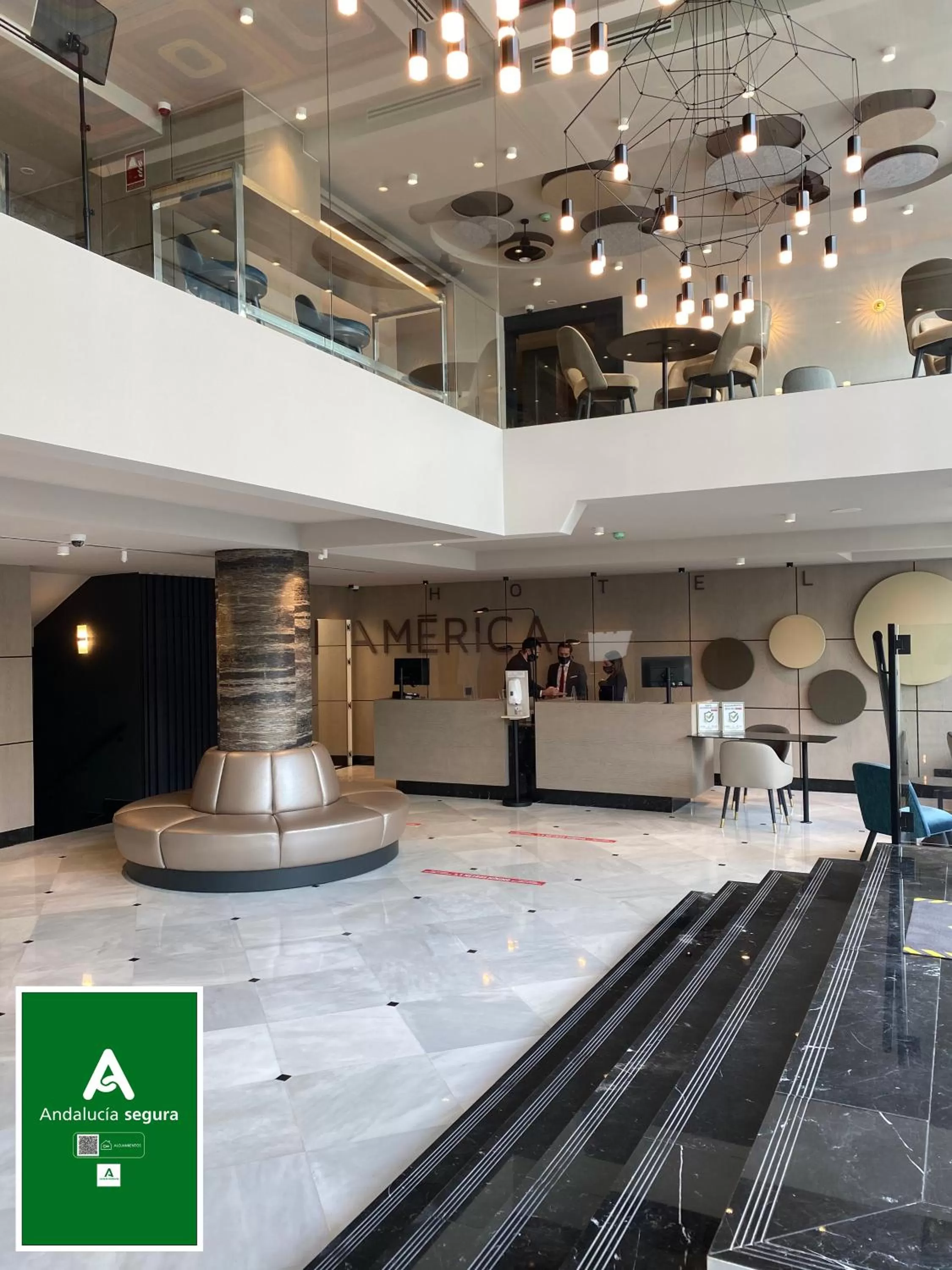 Lobby or reception in Hotel América Sevilla