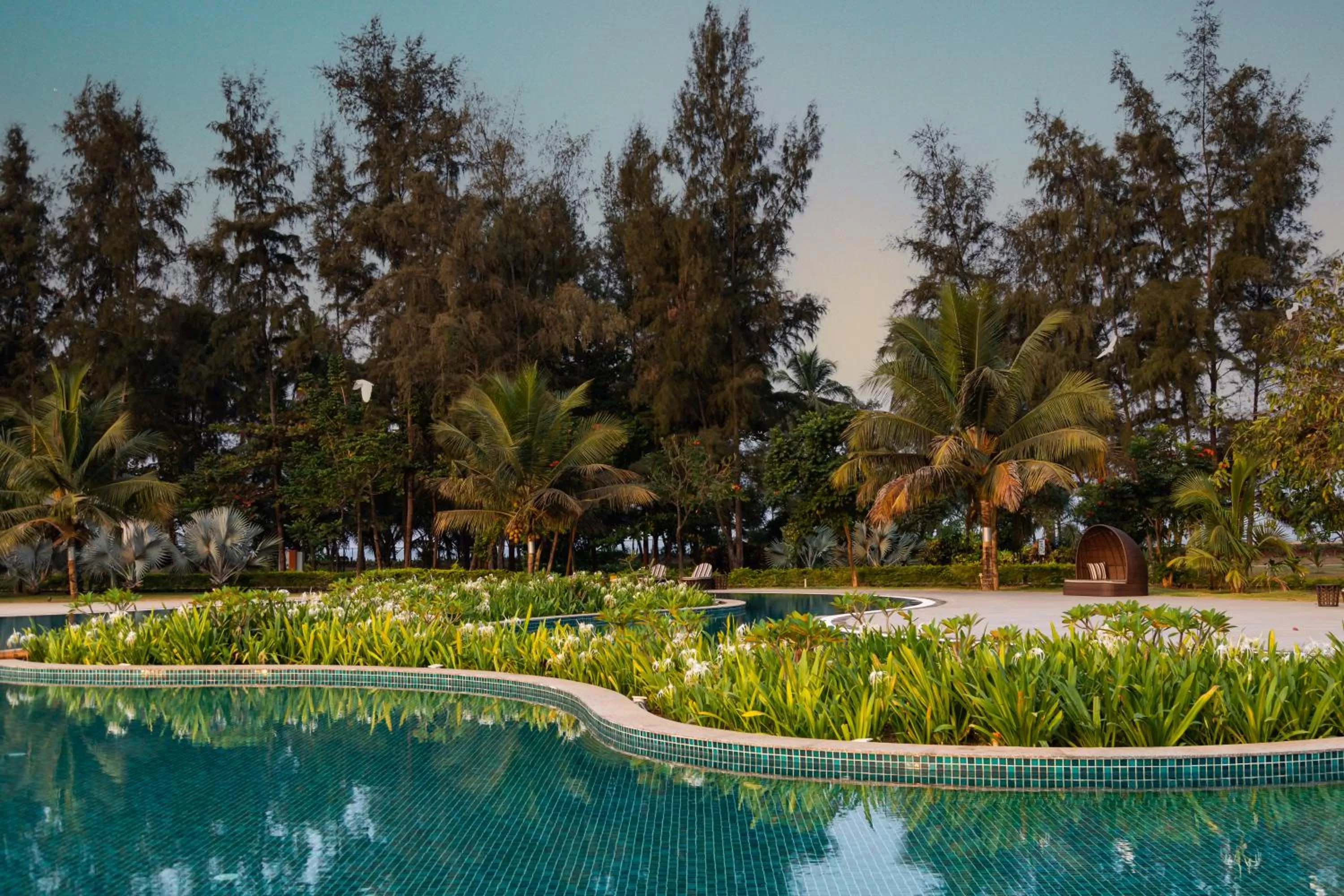 Pool view in Denissons Beach Resort, formerly Gamyam Retreat