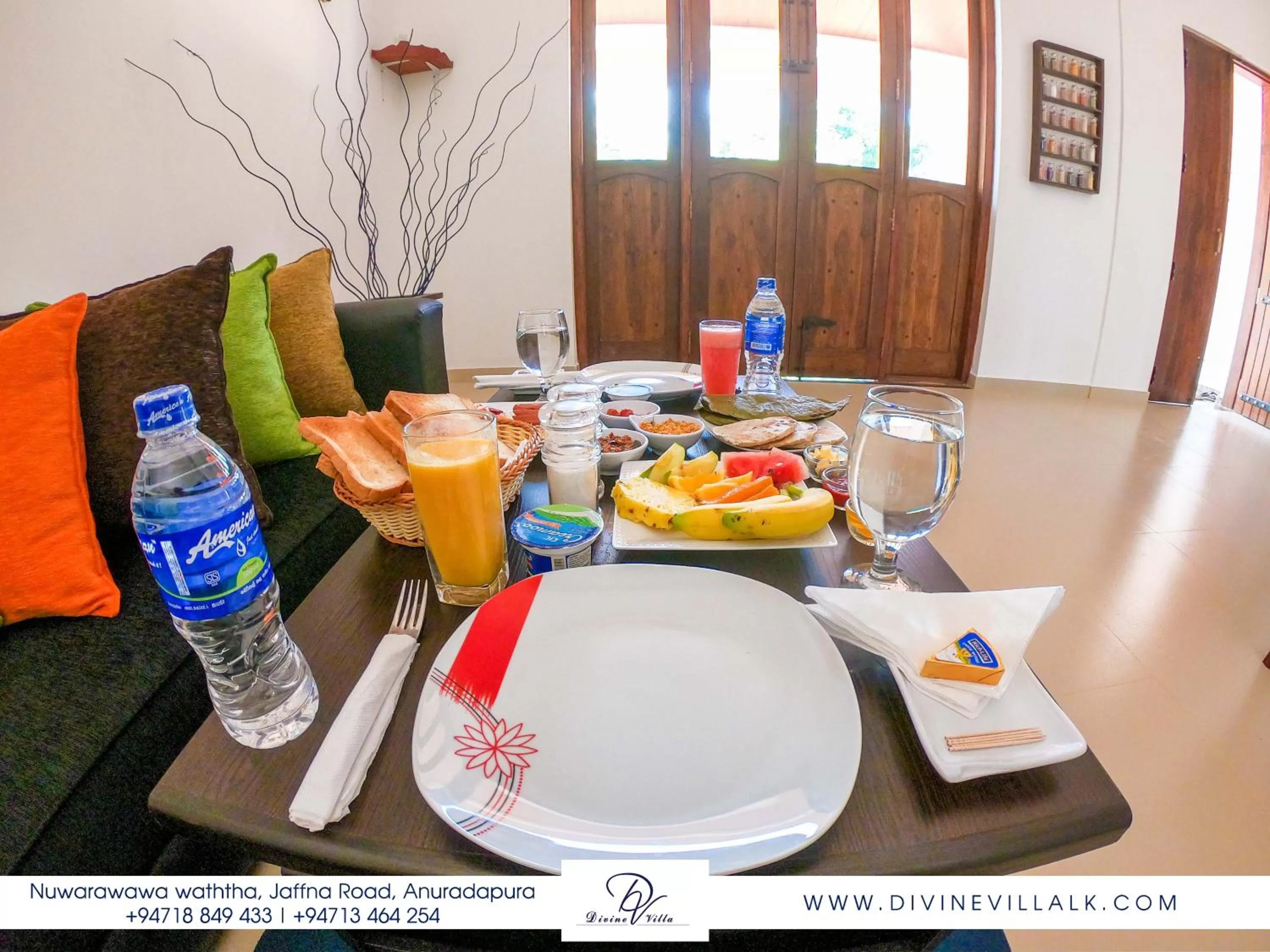 Food and drinks in Divine Villa