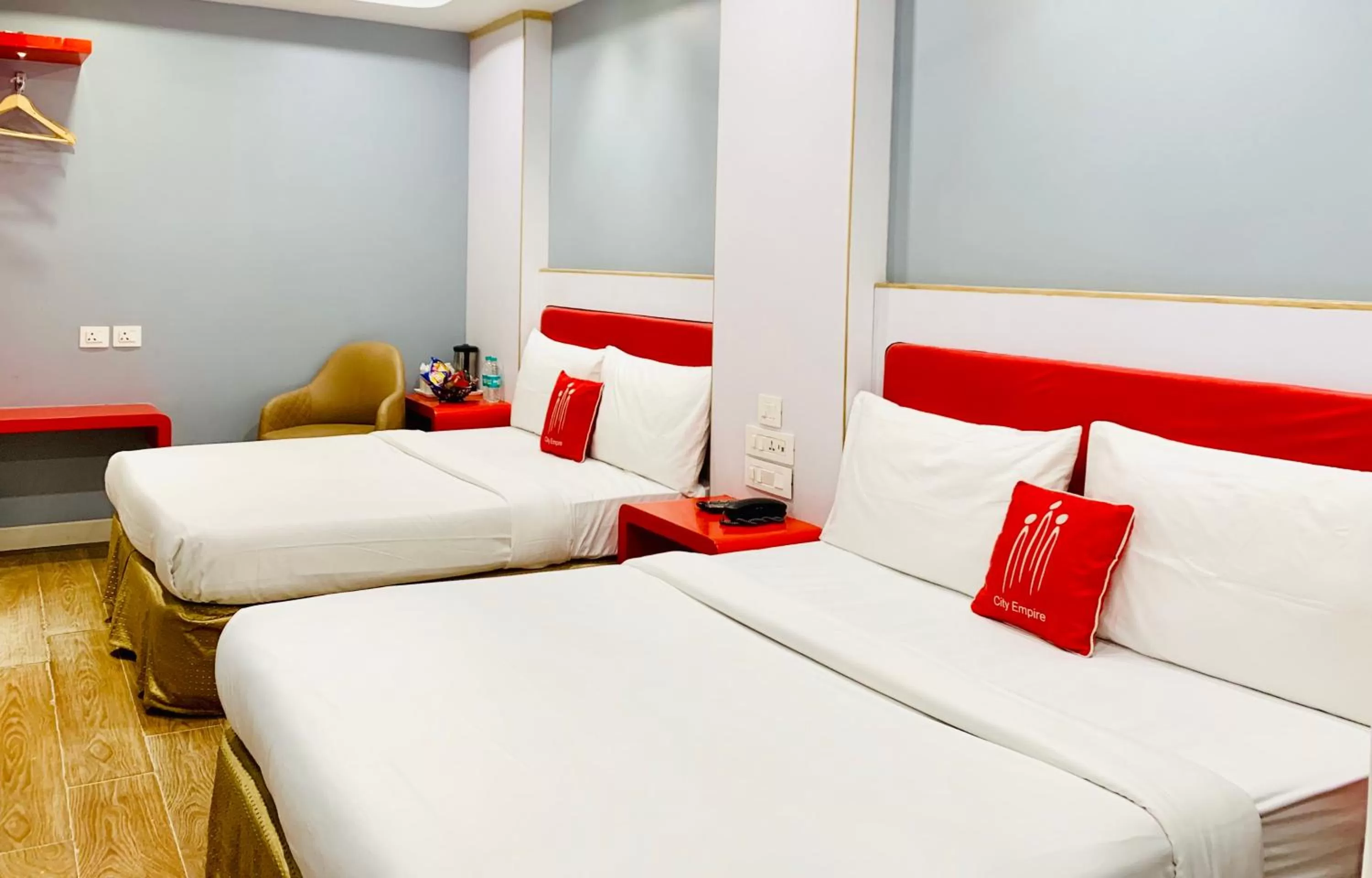 Photo of the whole room, Bed in City Empire - New Delhi Railway Station, Near Connaught Place