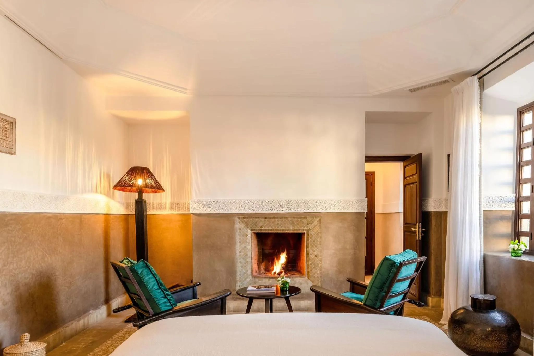 Bedroom, Bed in La Villa des Orangers - Relais & Châteaux