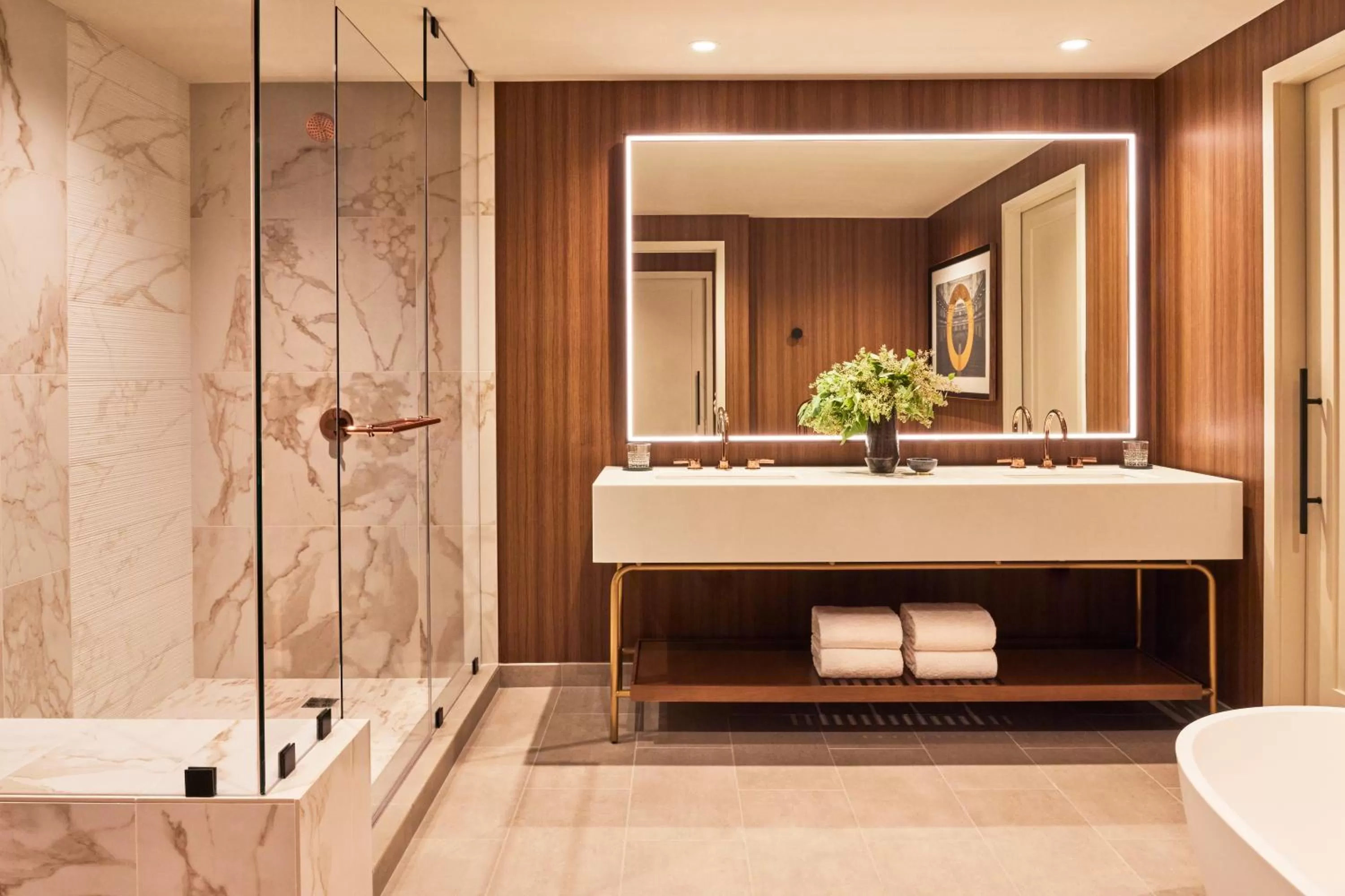 Shower in Omni Boston Hotel at the Seaport