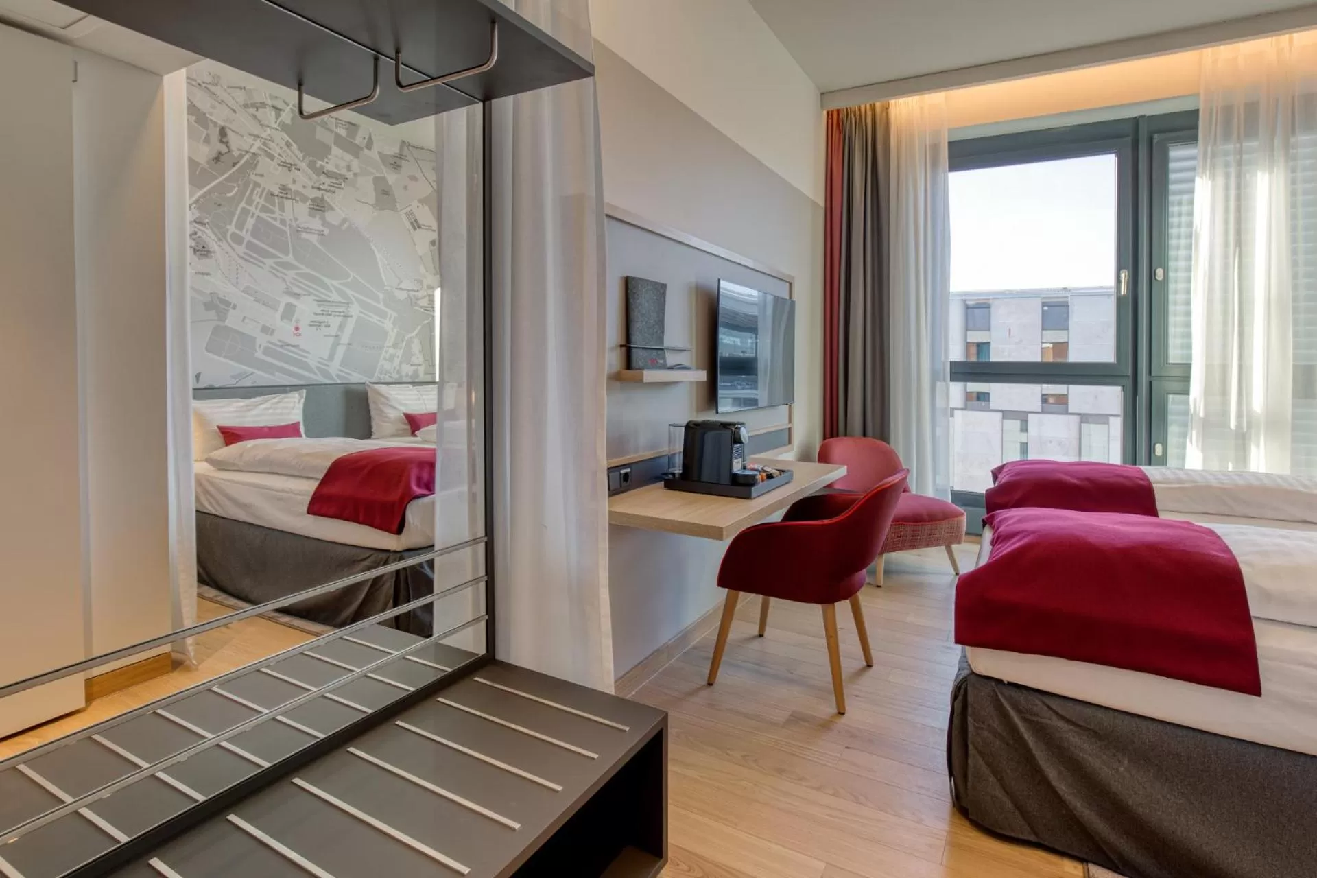 Photo of the whole room, Bed in IntercityHotel Berlin Airport BER Terminal 1 & 2