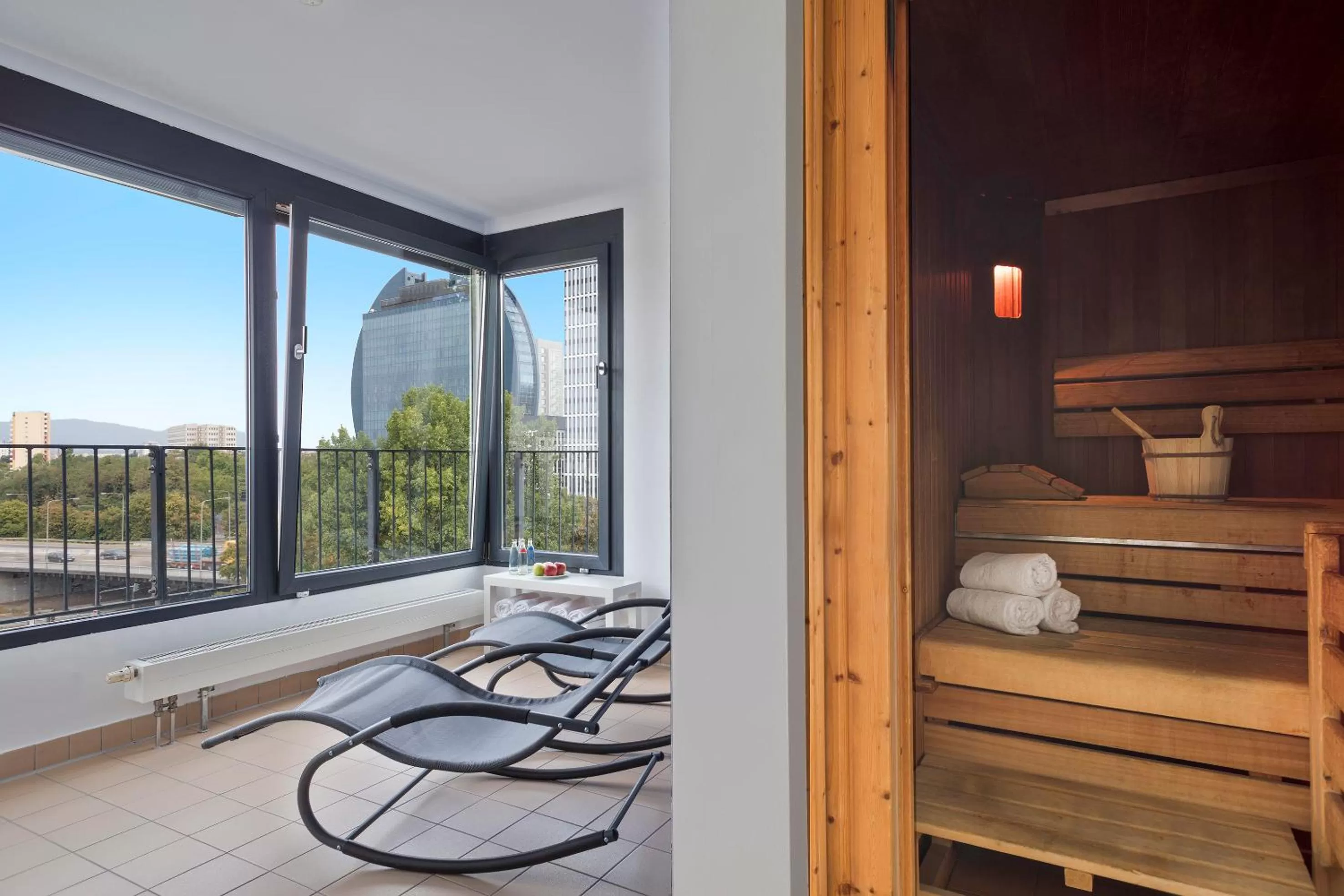 Sauna in Hotel Frankfurt Messe Affiliated by Meliá