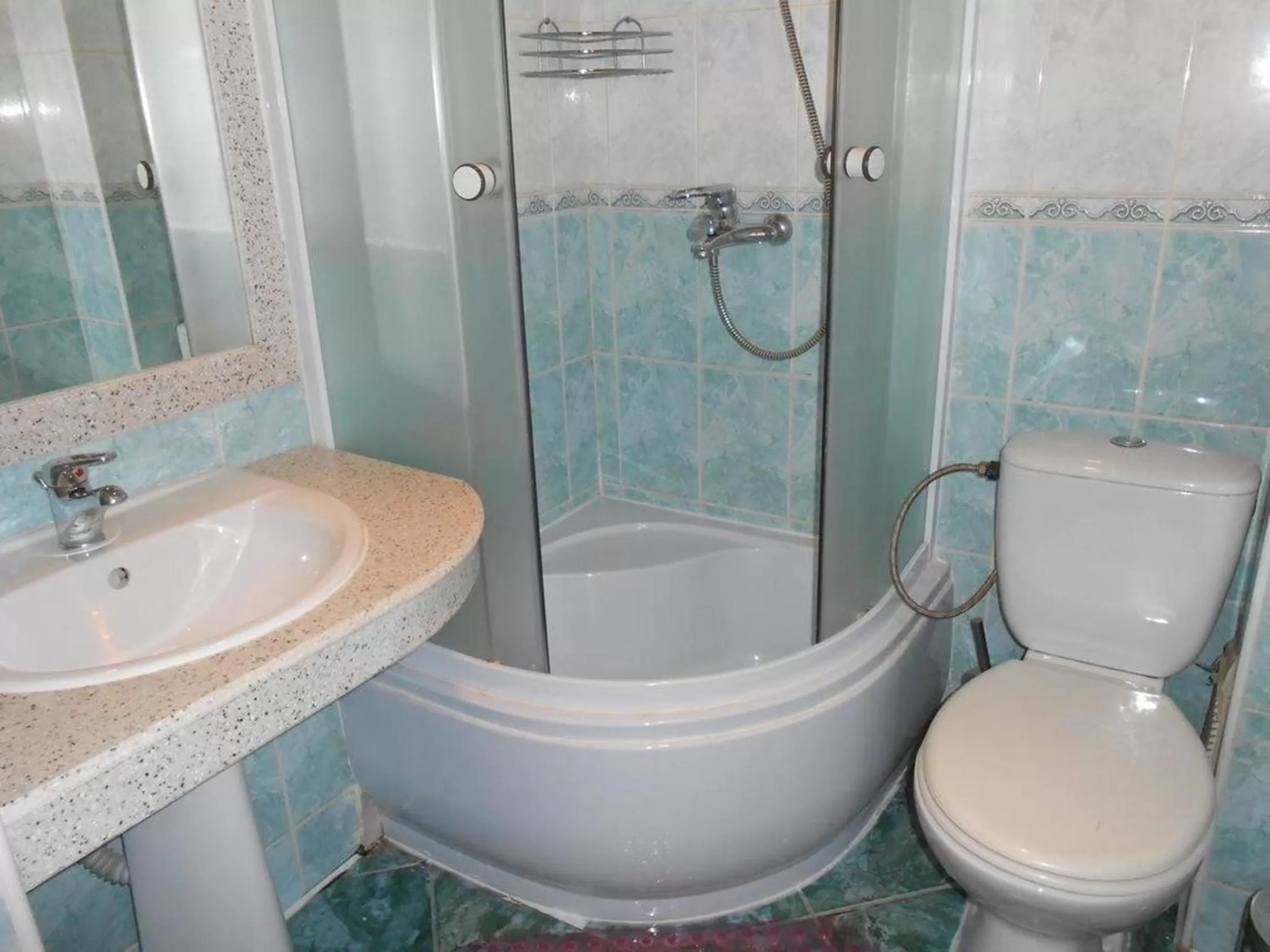 Bathroom in Zhibek Zholy Hotel