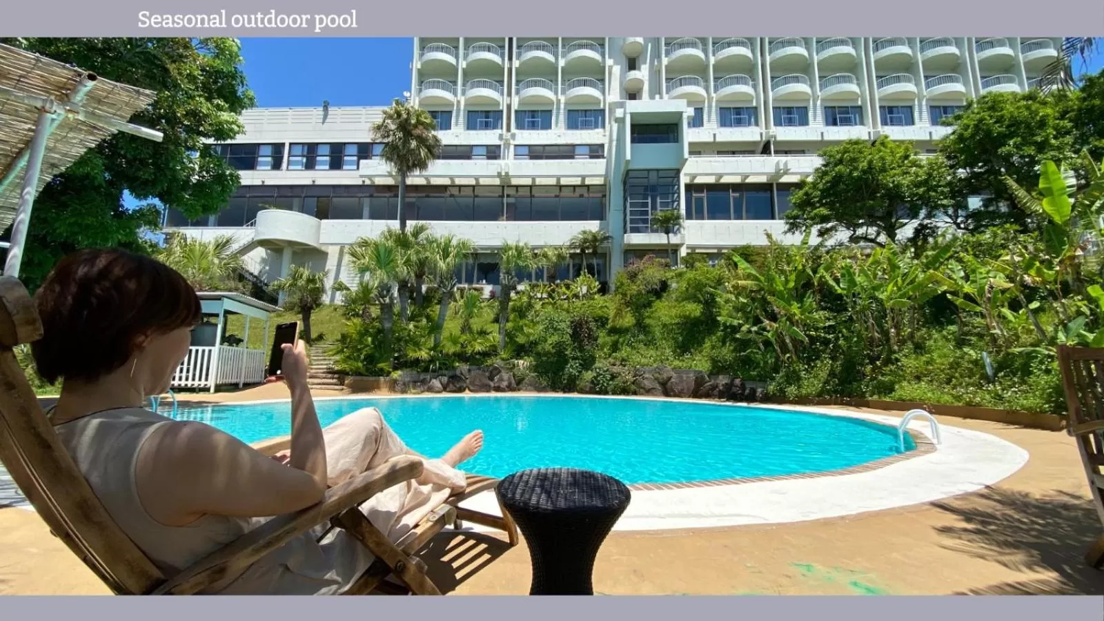 Pool view in Ibusuki Royal Hotel