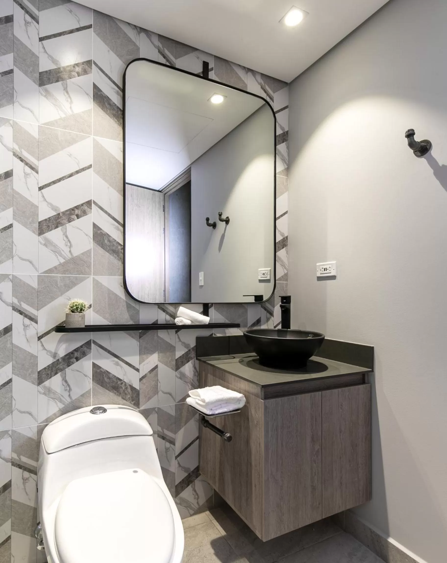 Shower in Factory Lofts Hotel