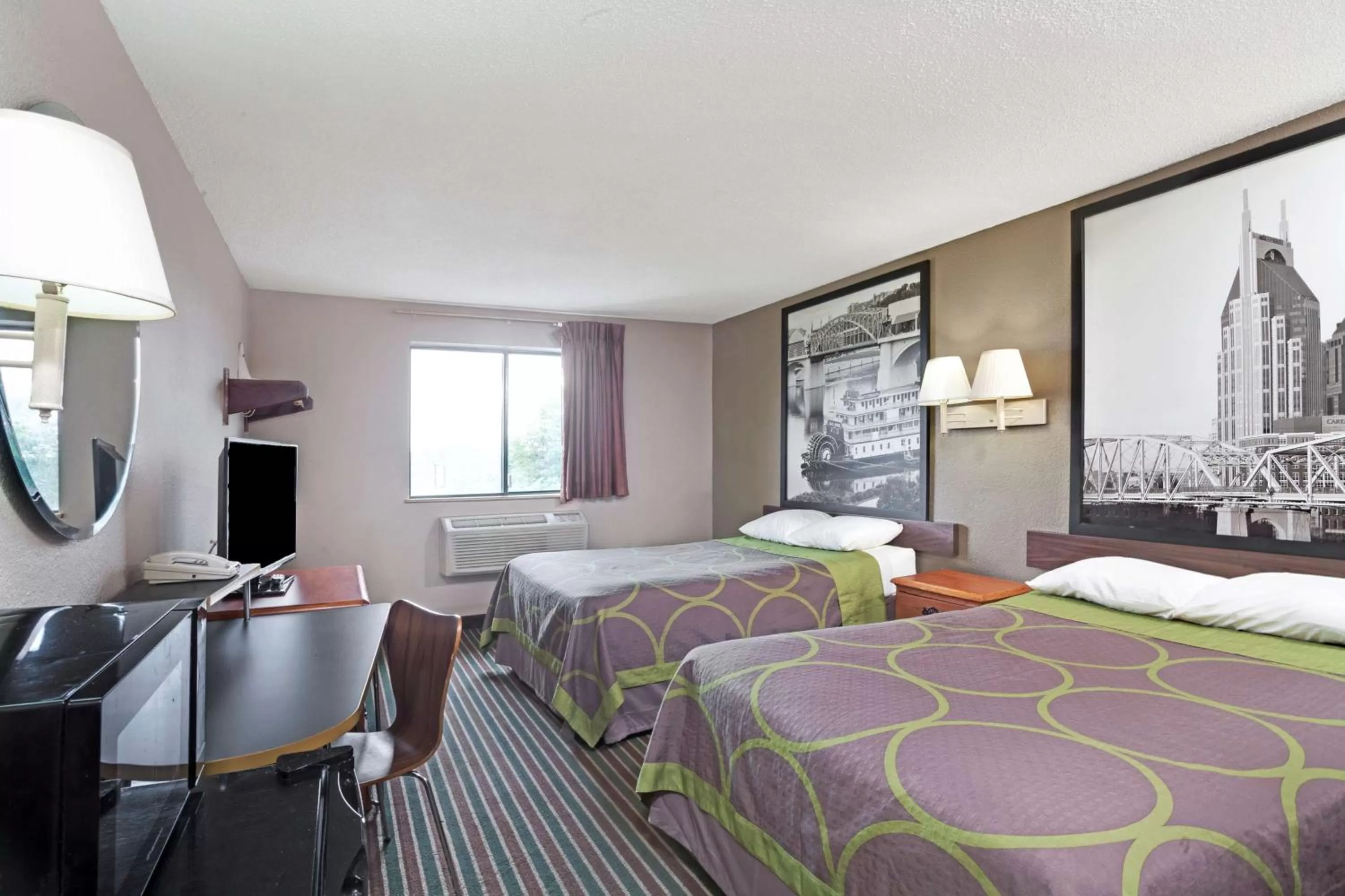 Studio Queen Room with Two Queen Beds - Non-Smoking in Super 8 by Wyndham Nashville/ Dntn/ Opryland Area