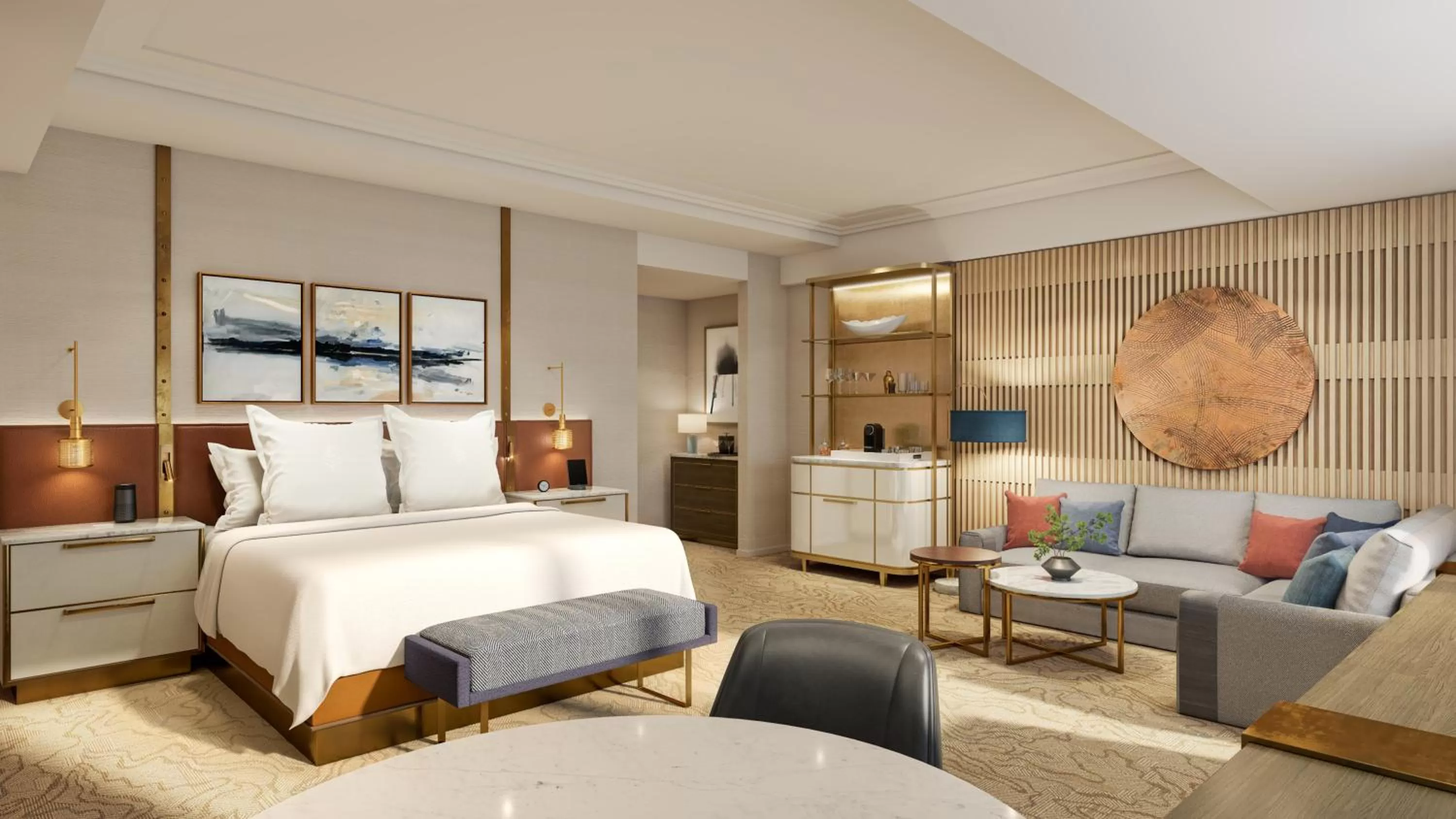 Bed in Four Seasons Hotel Minneapolis