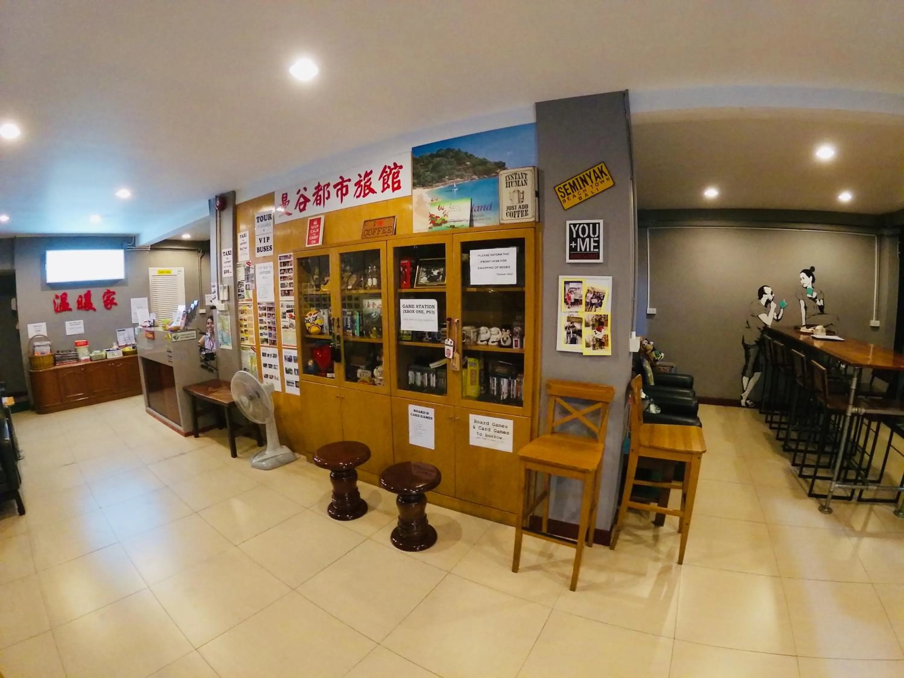 Lobby or reception in Urban Hostel Bangkok