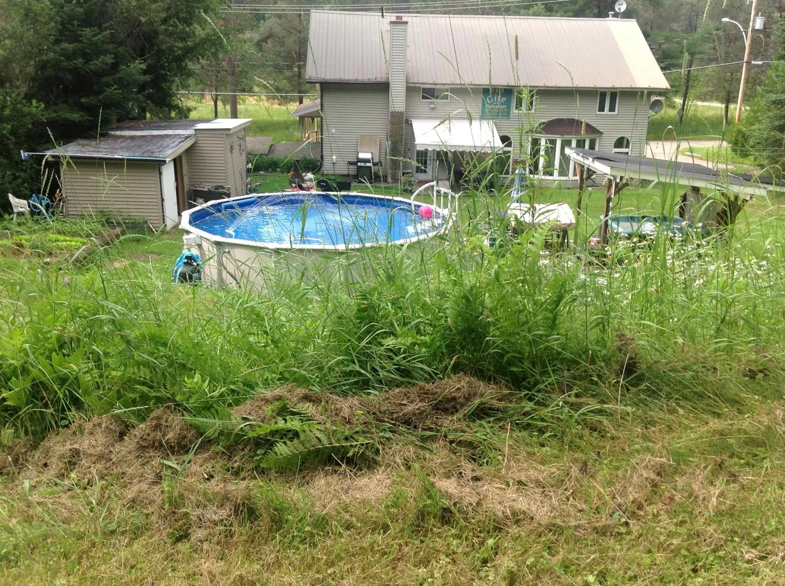 Facade/entrance, Swimming Pool in Gîte de la Pisciculture